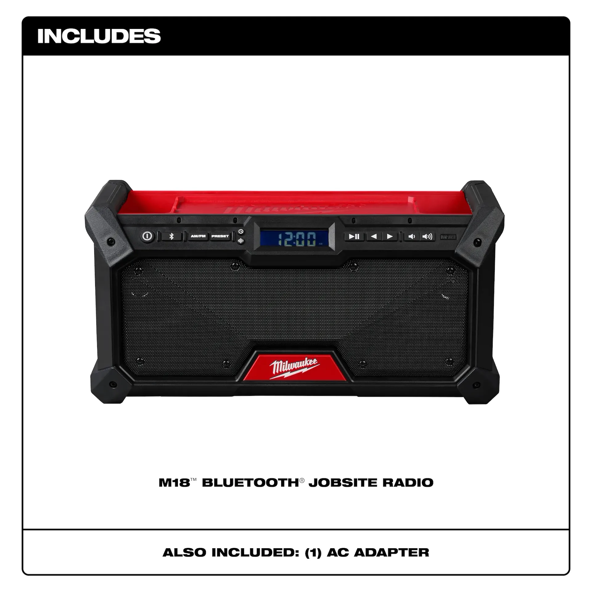 Milwaukee M18 18-Volt Lithium-Ion Cordless Jobsite Radio