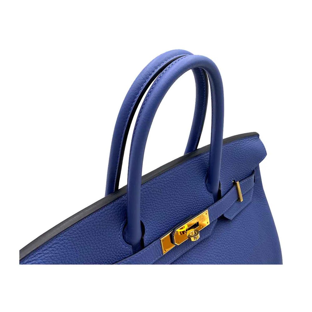Hermes Birkin 30 Togo Blue Electric D Engraved Handbag1:1High-quality replica