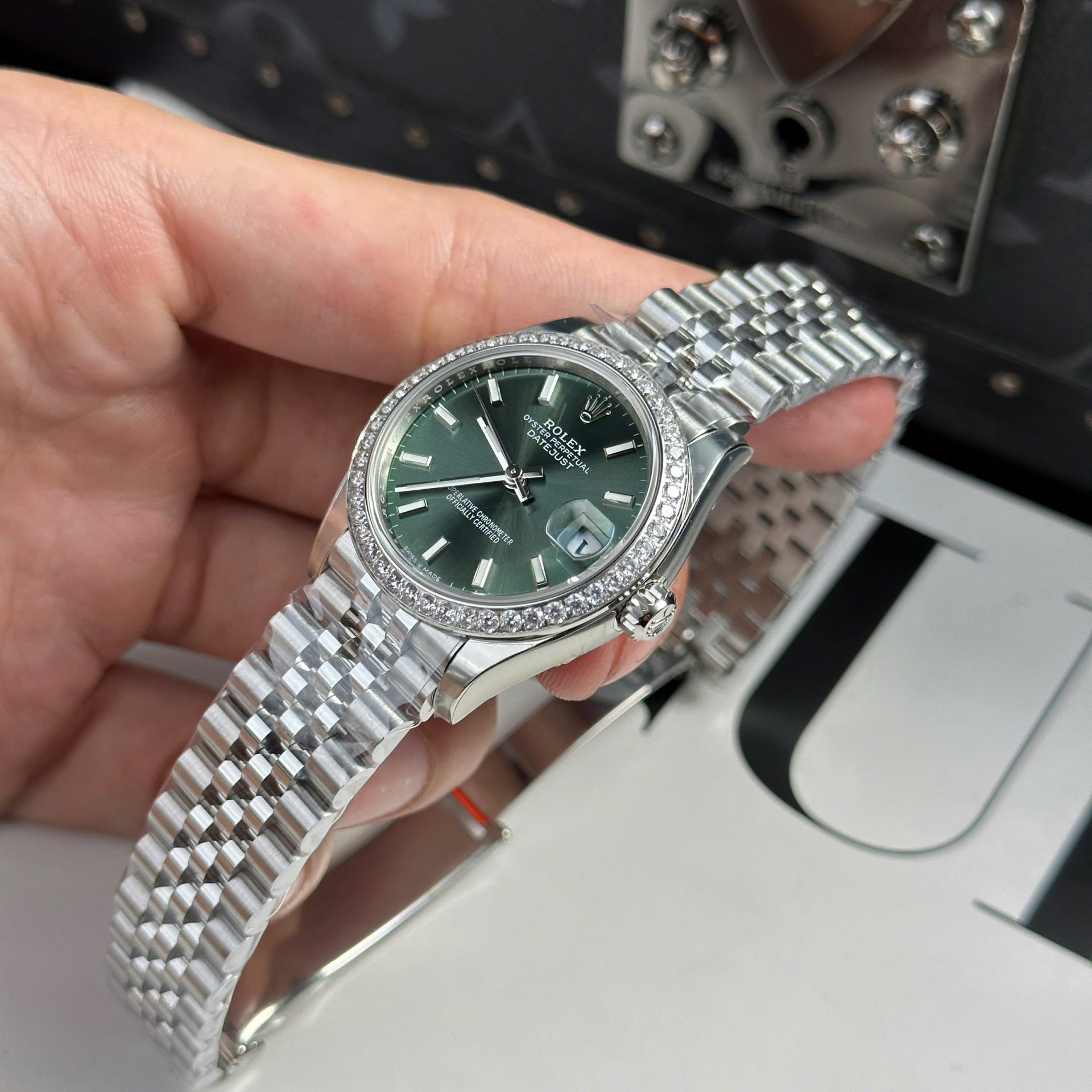 Rolex DateJust Clone Watch Dial Green Jubilee Strap THB Factory 31mm - Top club