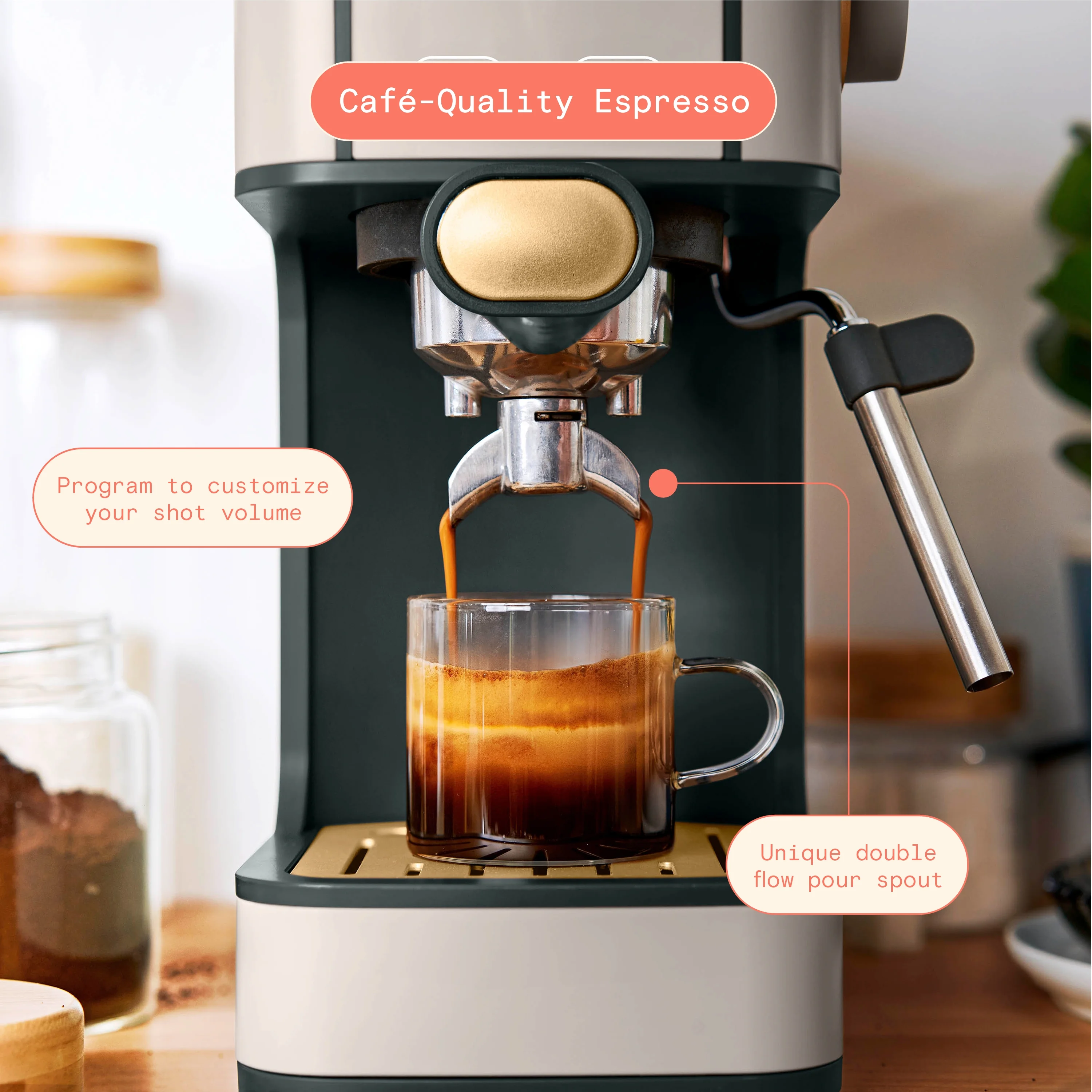 Beautiful Slim Espresso Machine with 20-Bar Pressure, Black Sesame by Drew Barrymore - Image 56