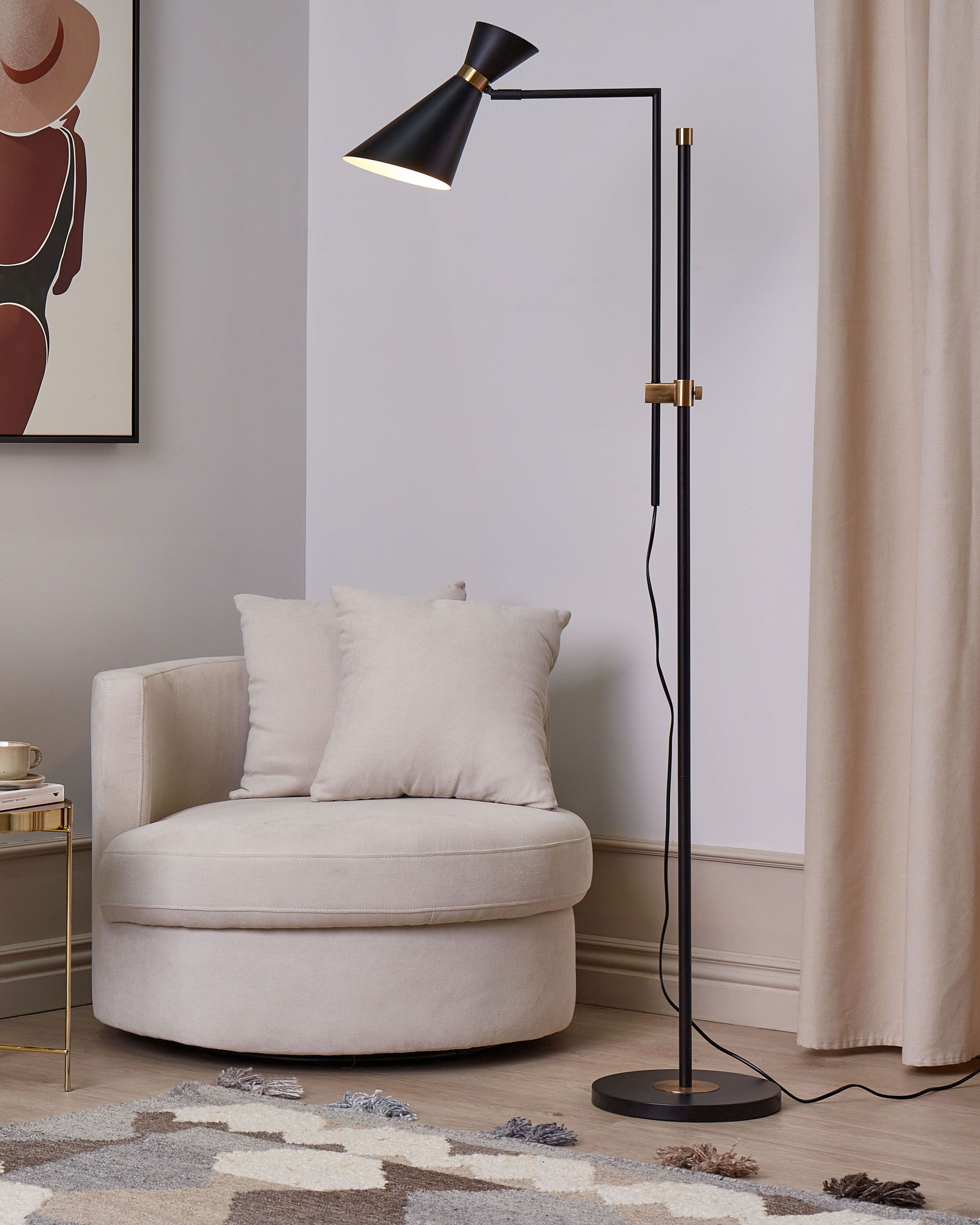 Floor Lamp MELAWI Metal Black