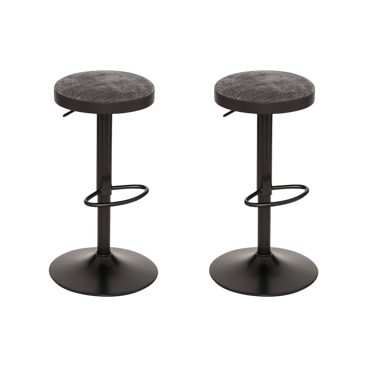 Set of 2 "Ilsa" stools Dark Grey, 41.5x41.5 cm