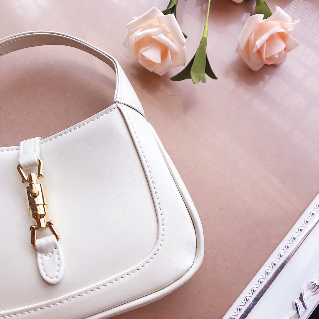 Replica Gucci Jackie 1961 Mini Shoulder Bag 637092 Black/White/Red1:1High-quality replica