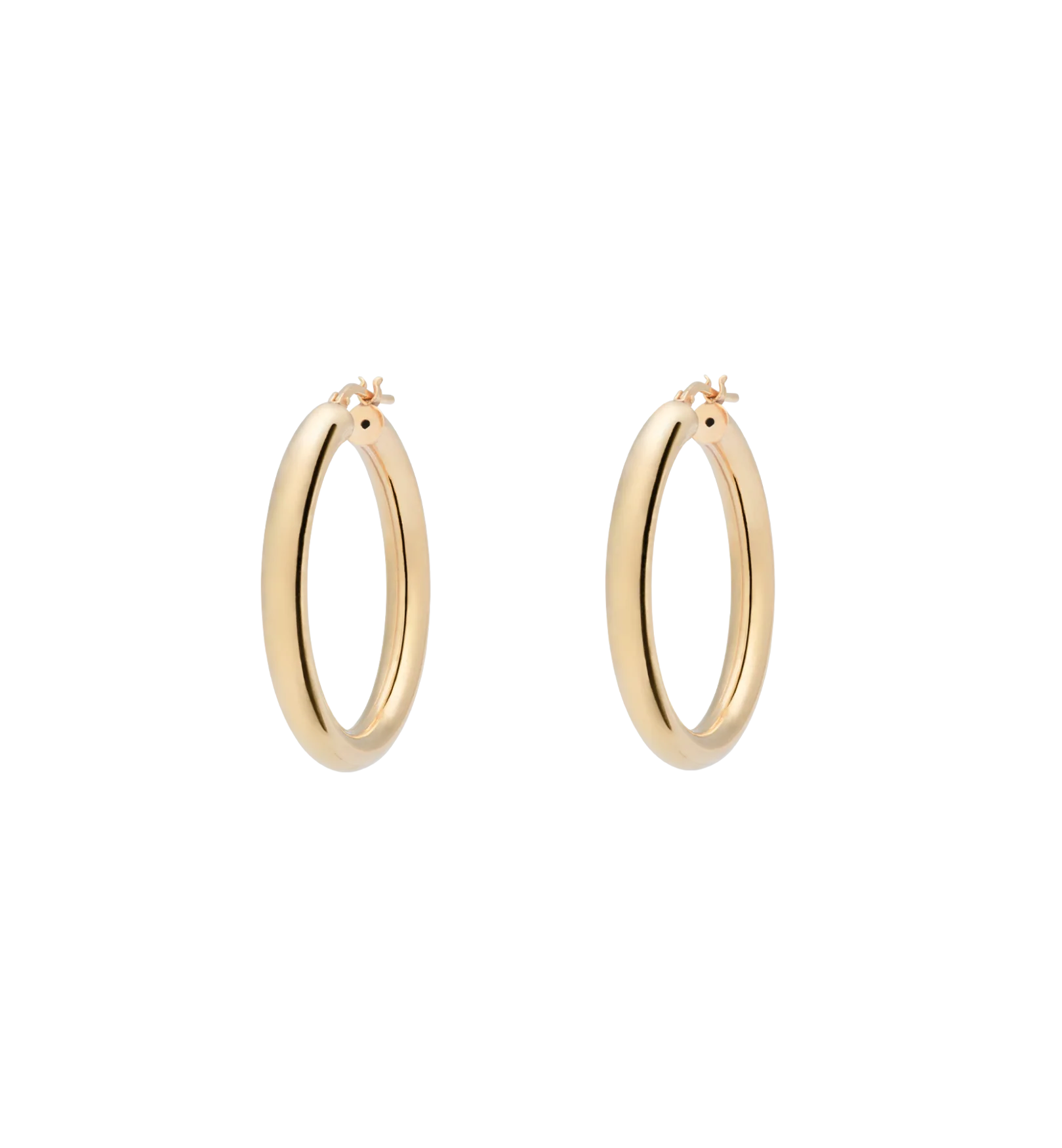 Round Plain Hoop Earrings