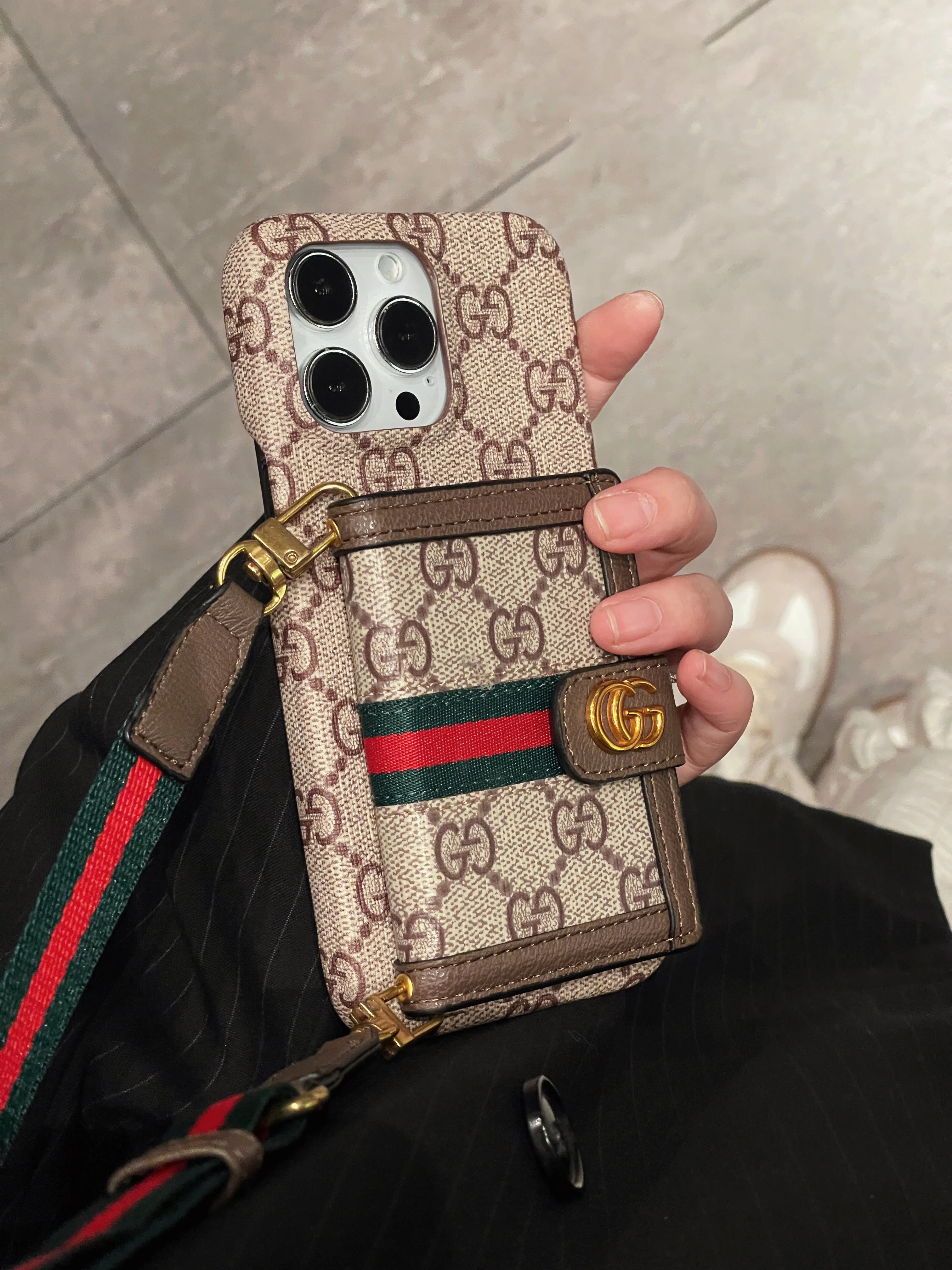 GG Card Bag Crossbody iPhone Case - Wholesale & Influencer