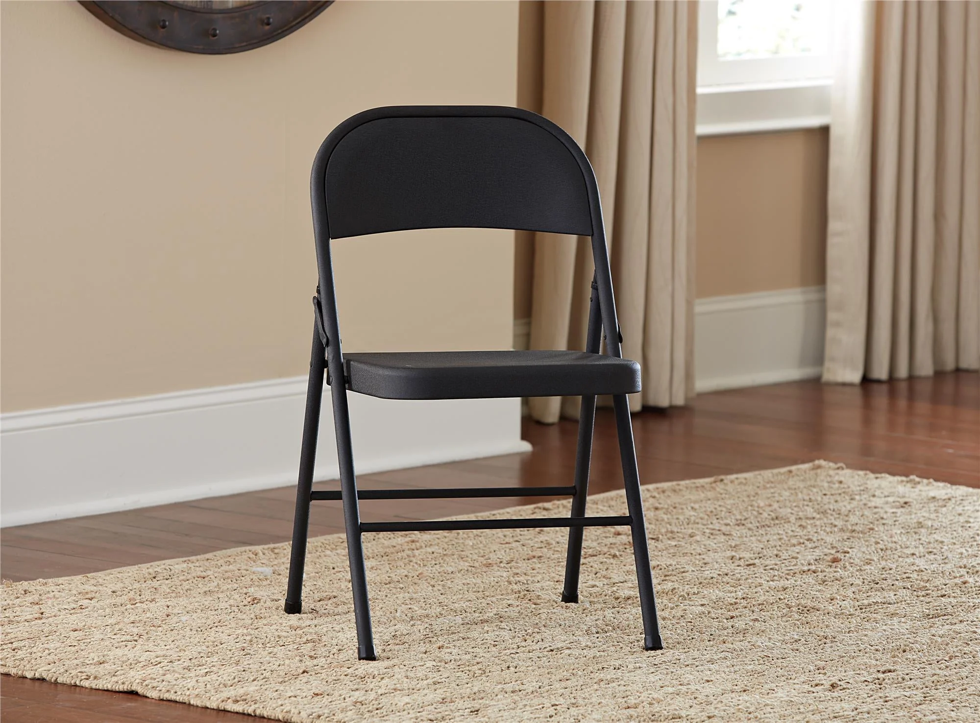 Mainstays Steel Folding Chair (4 Pack), Black - Image 7