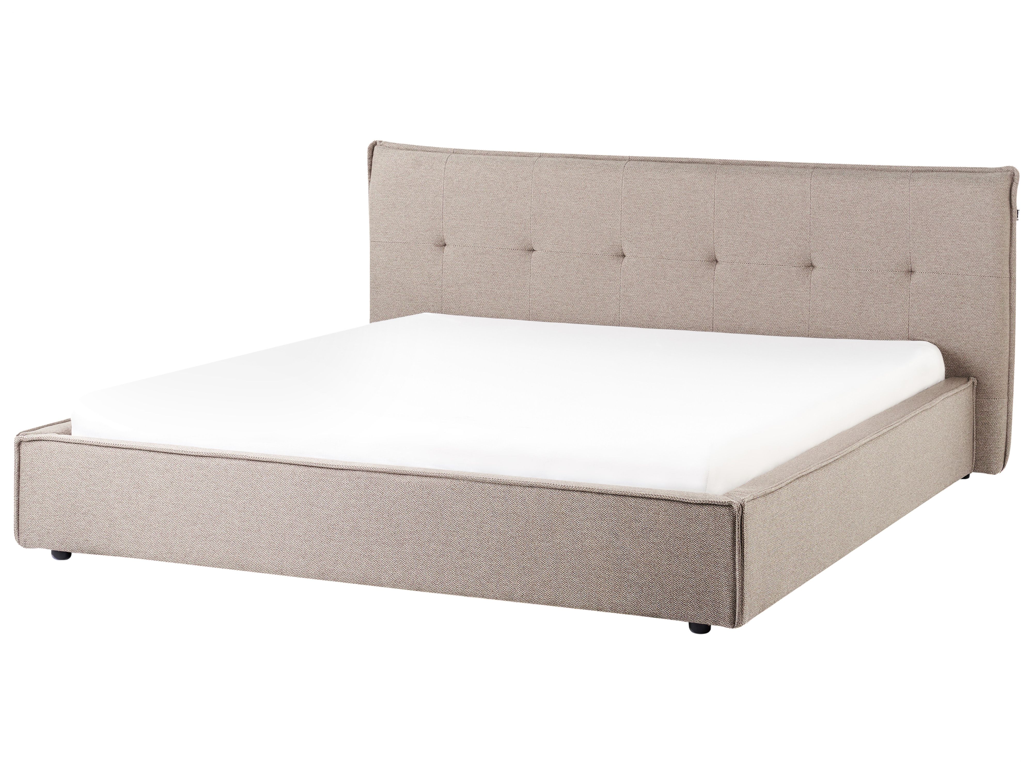Waterbed Faux Linen LESTRE 180 x 200 cm (EU Super King) Taupe