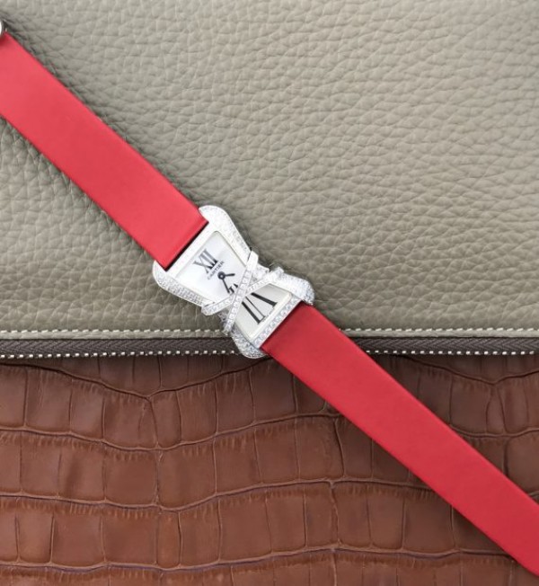 Replica Cartier High Jewelry Watches WJ306014 White Dial Red Fabric Strap - Top club