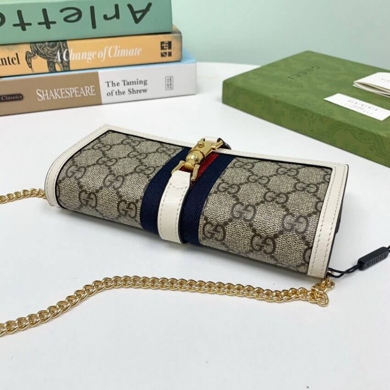Replica Gucci Jackie 1961 Chain Wallet 652681 White1:1High-quality replica