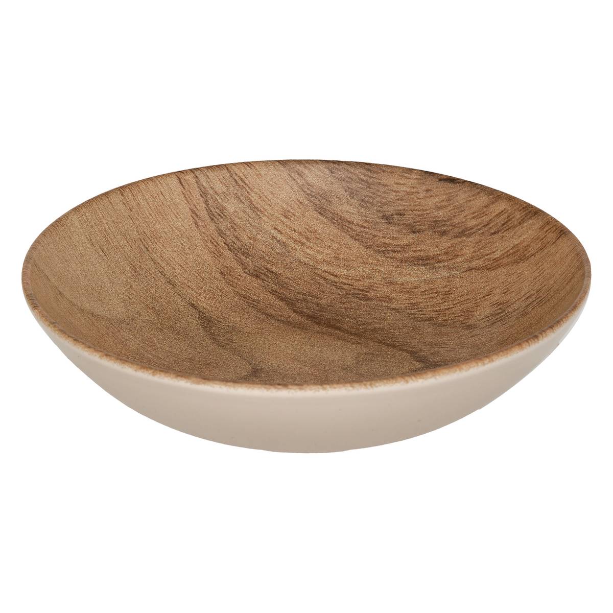 Deep Plate "Bois Mood" D.20.8 cm, Brown