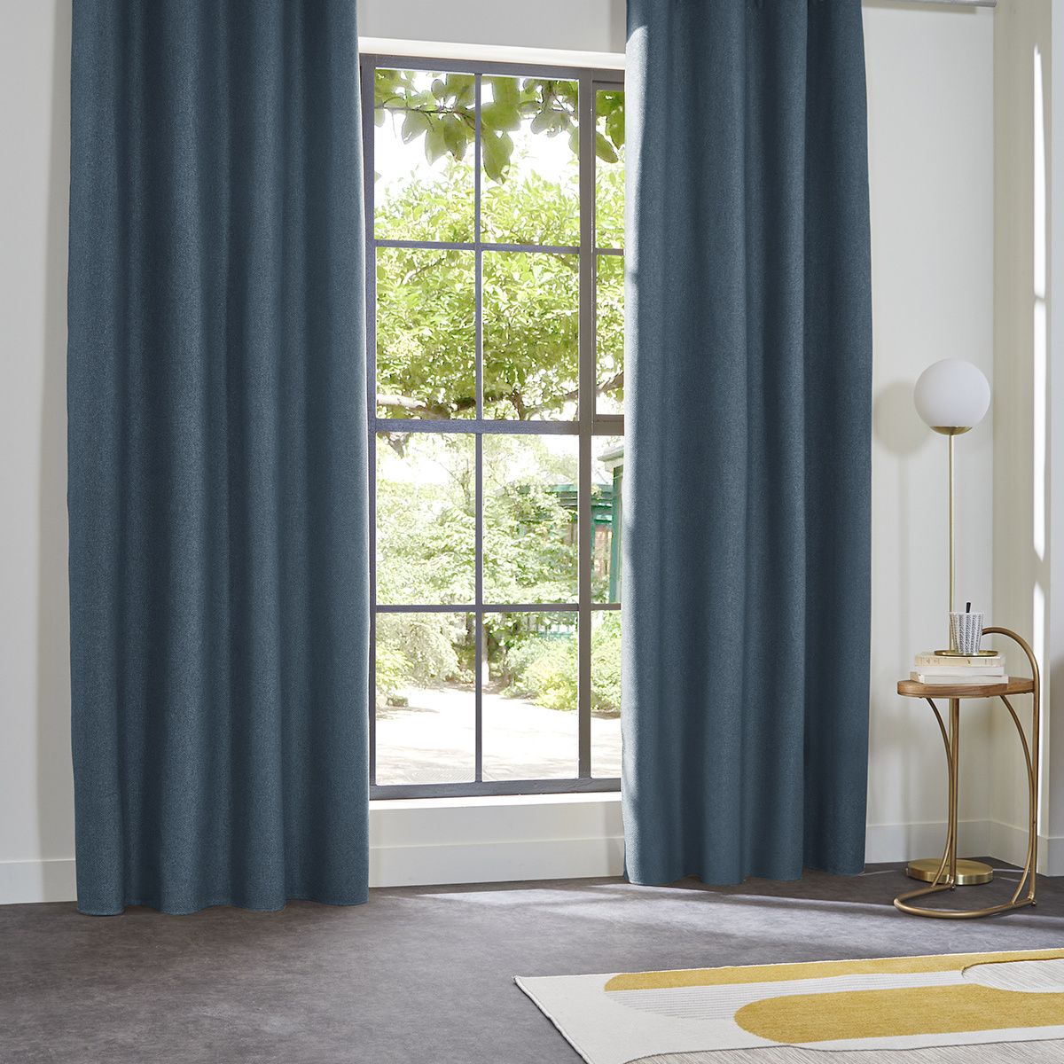 Blackout insulating curtain Aegean Blue, 140x260 cm