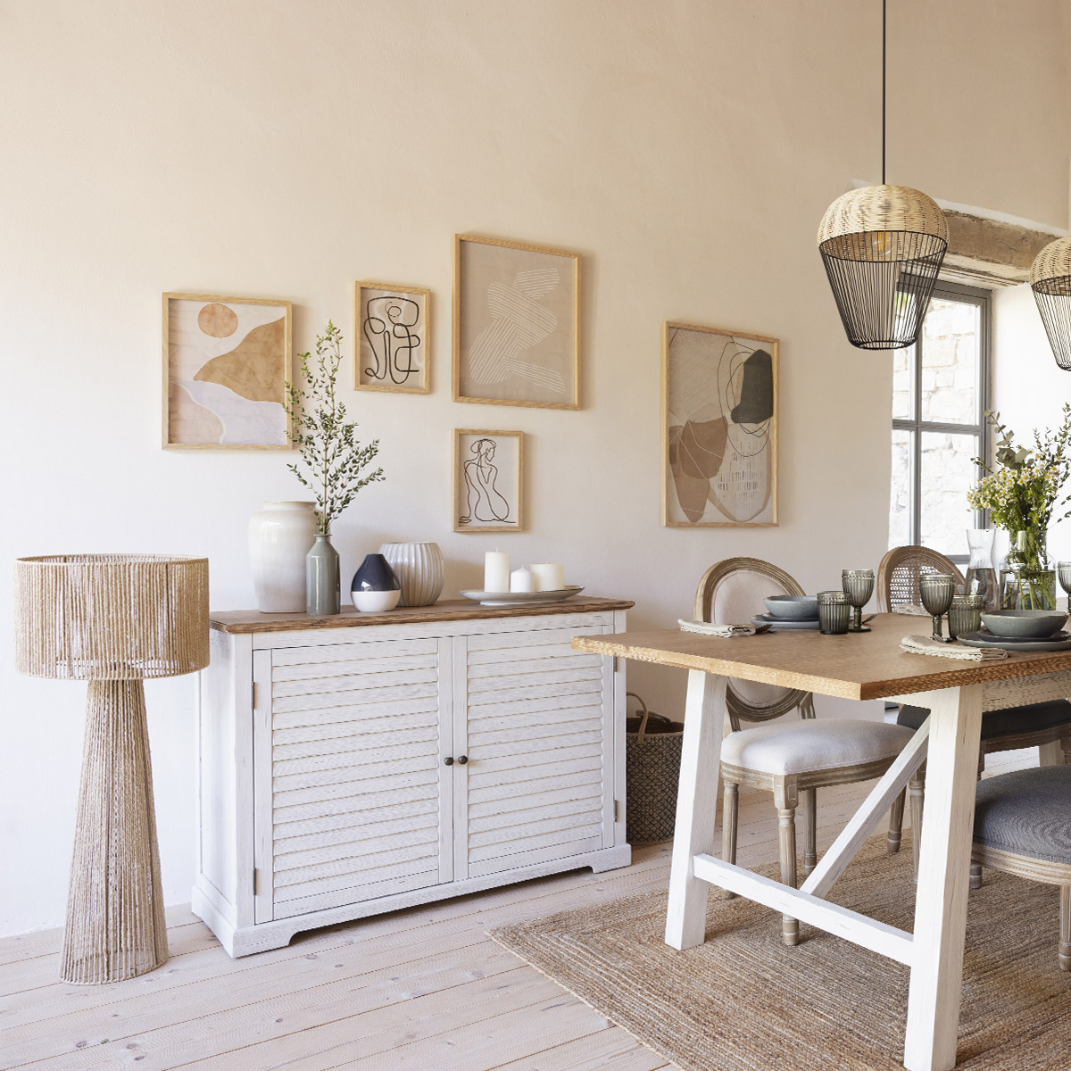 Straight floor lamp "Adria" Metal, h.97 cm