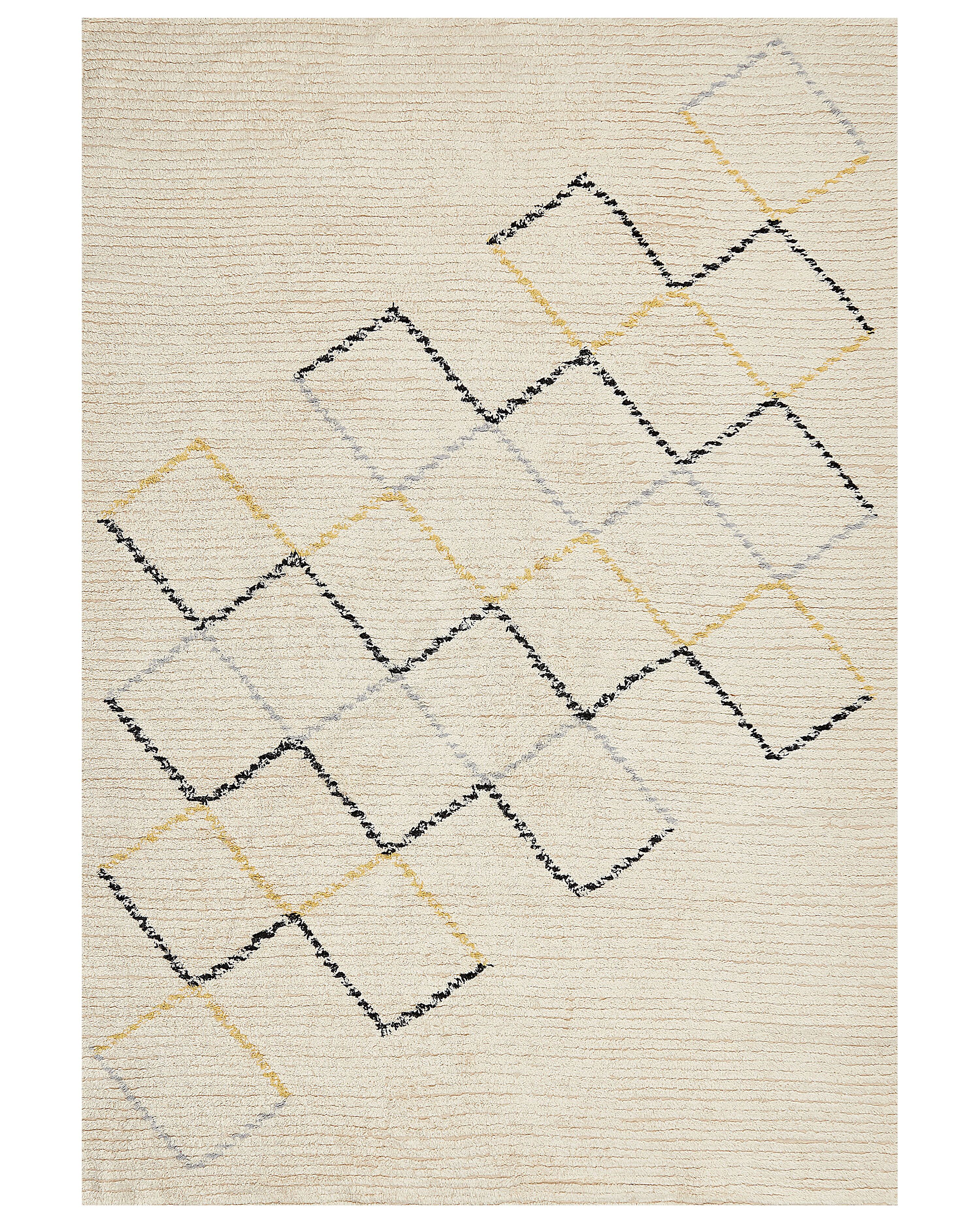 Rug TEZPUR Beige 160 x 230 cm Cotton