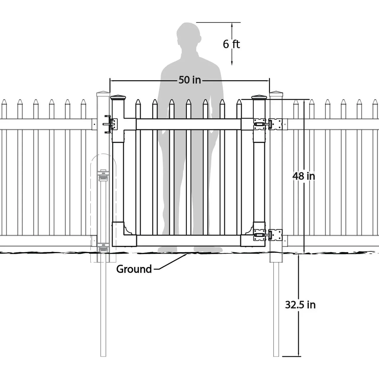 WamBam White Vinyl Picket Fence Panel Kit, 4ft H x 6ft W, 1 Panel + 1 Post - BL19101 - Image 22 WamBam White Vinyl Picket Fence Panel Kit, 4ft H x 6ft W, 1 Panel + 1 Post - BL19101 - Image 22