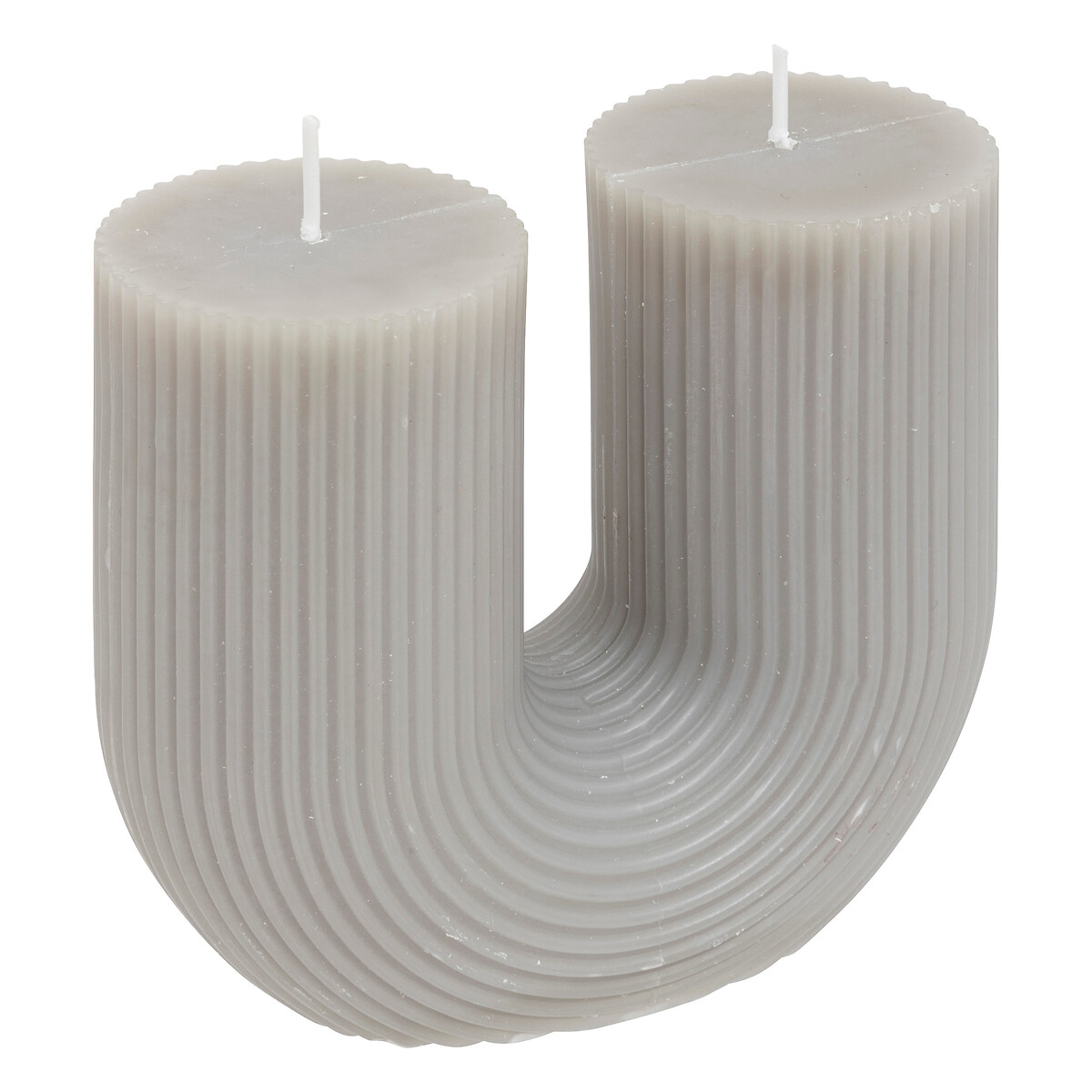 "Demi" U-shaped candle Grey, 400g