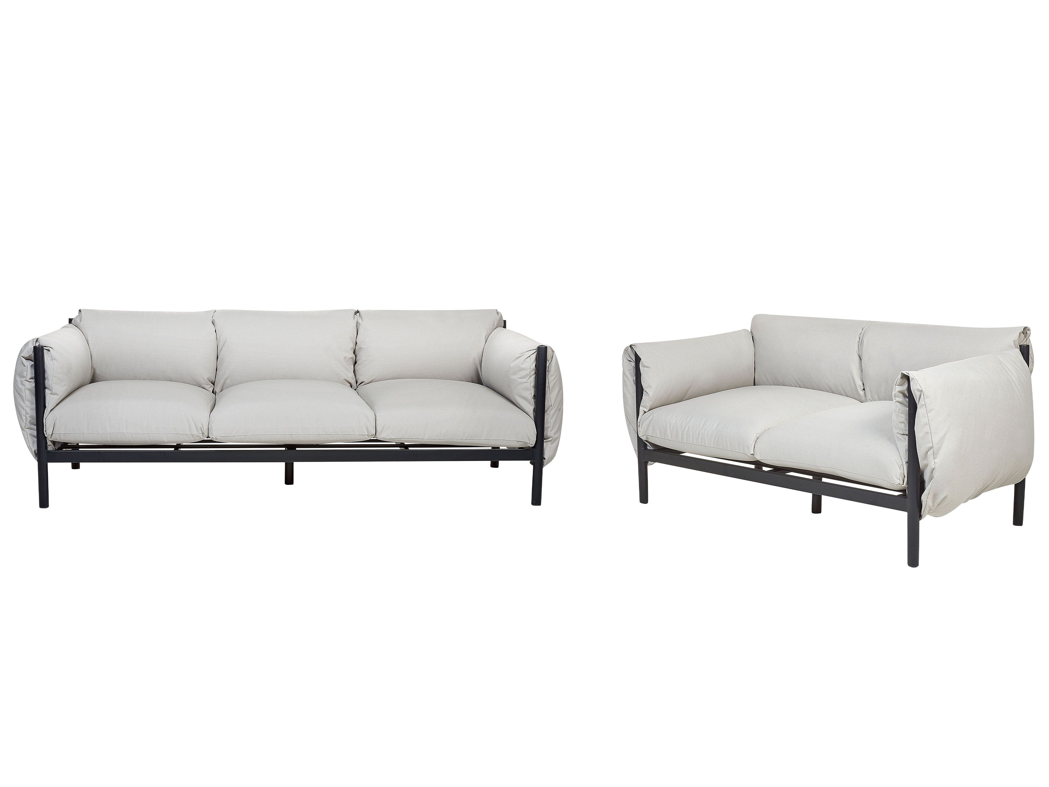 Garden Sofa Set 5 Seater ESPERIA Metal Grey