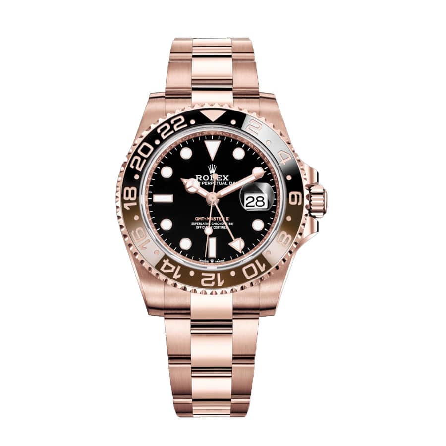 Rolex GMT-Master II 126715CHNR-0001 Rose Gold Automatic Black Dial Oyster Replica - Top club