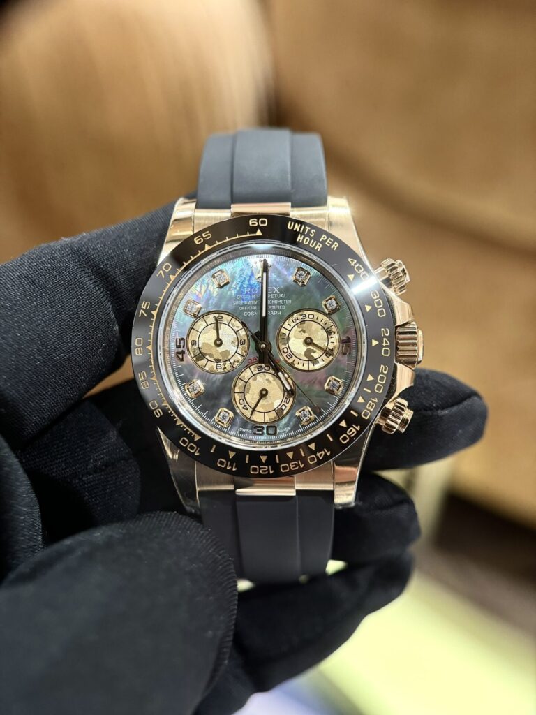 Rolex Daytona Replica Watch Purple Mother of Pearl Dial Moissanite BT Factory 40mm - Top club