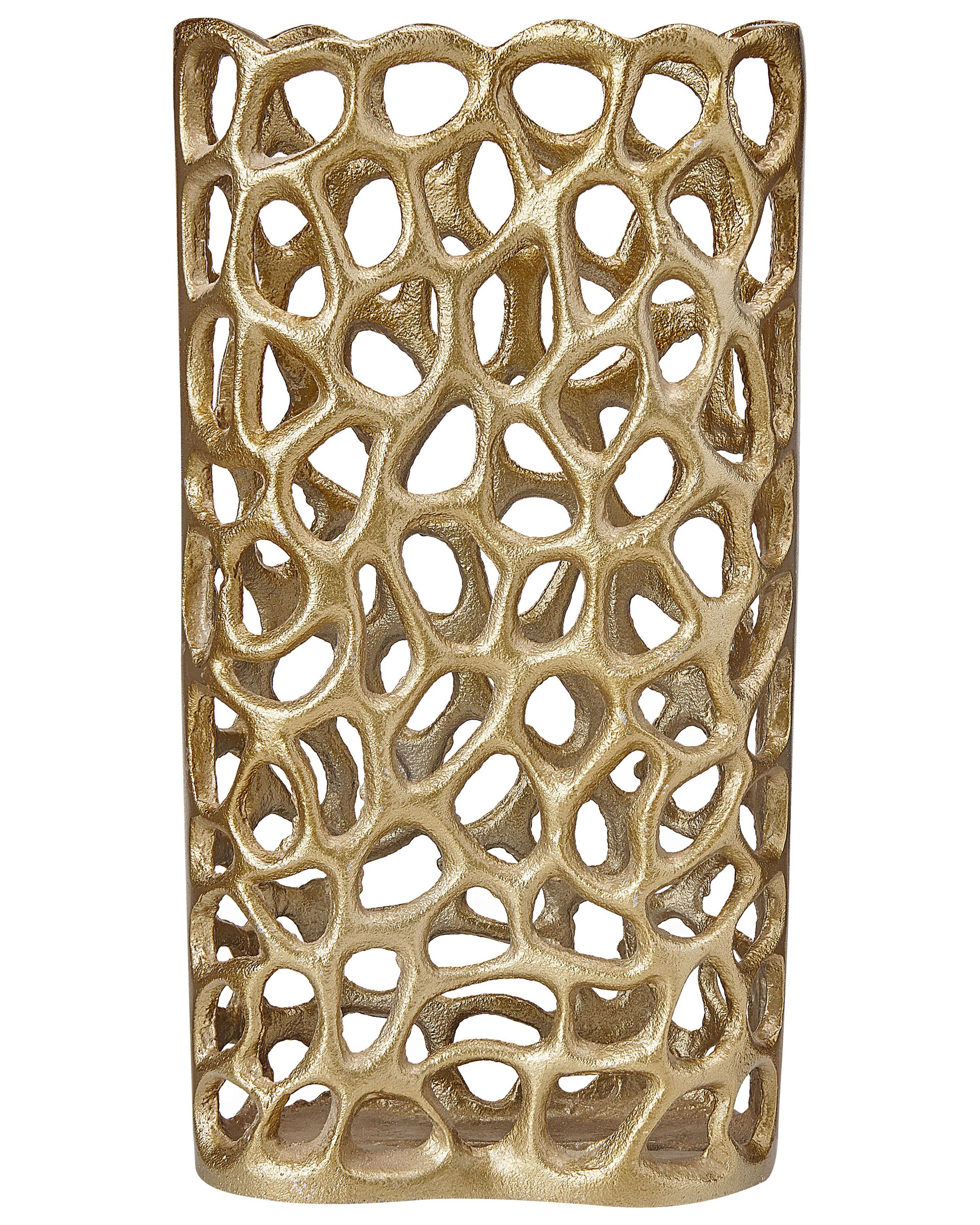 Decorative Vase SANCHI Metal 33 cm Gold