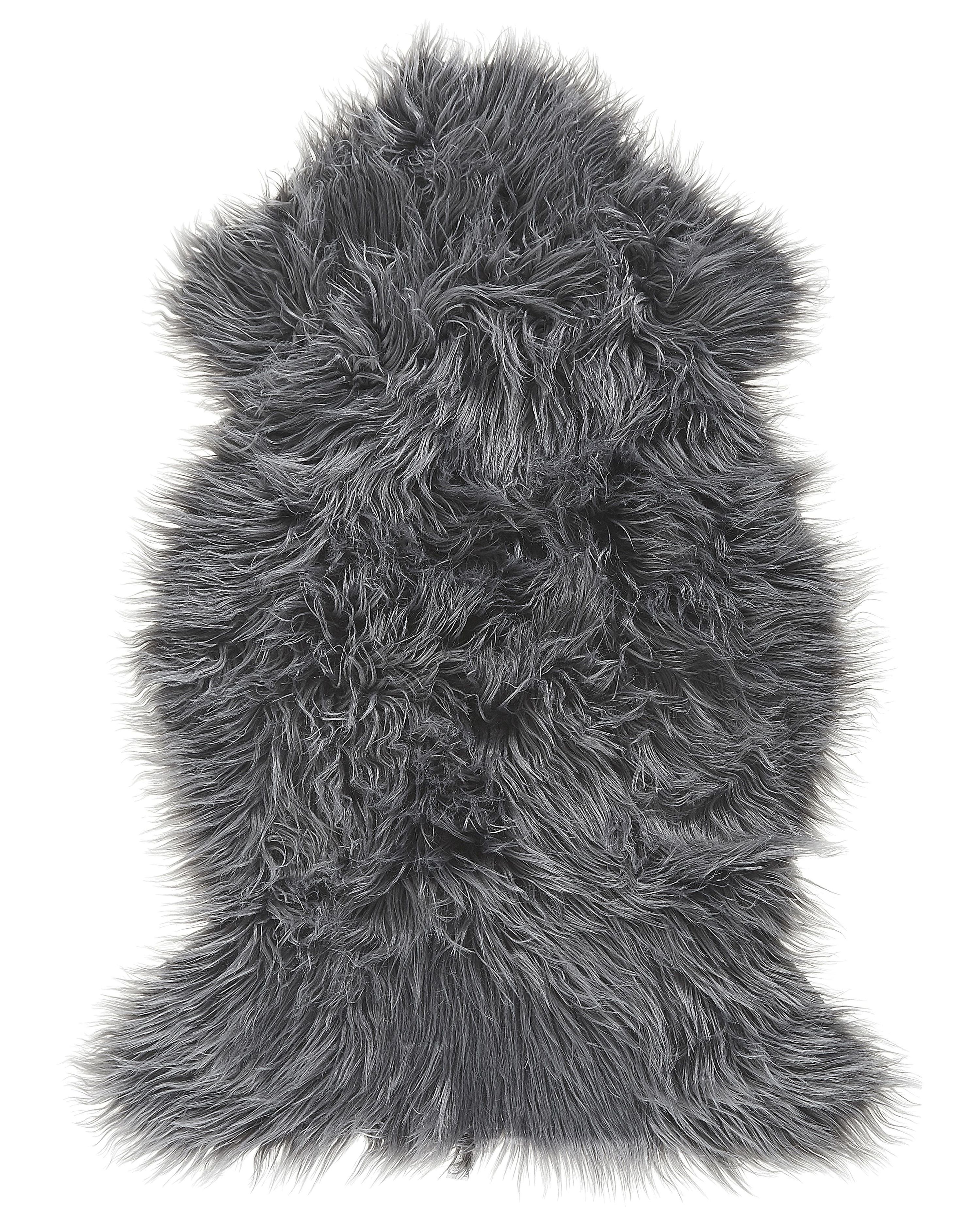 Faux Fur Rug MUNGO Grey 63 x 95 cm