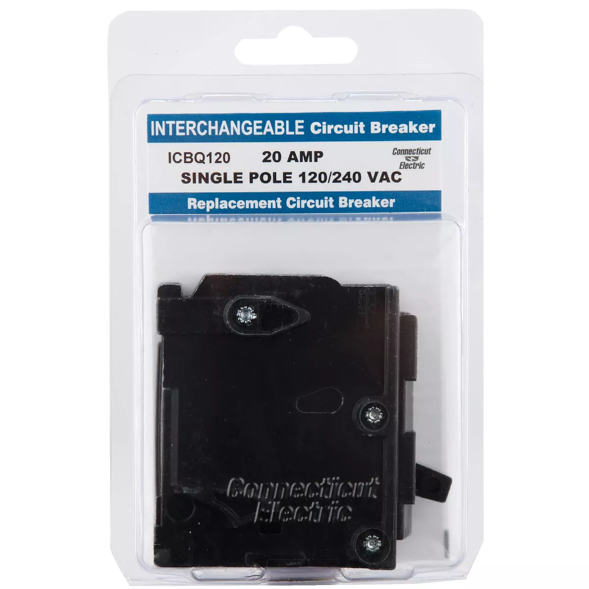 Connecticut Electric 20A Single-Pole Standard Trip Interchangeable Packaged Circuit Breaker