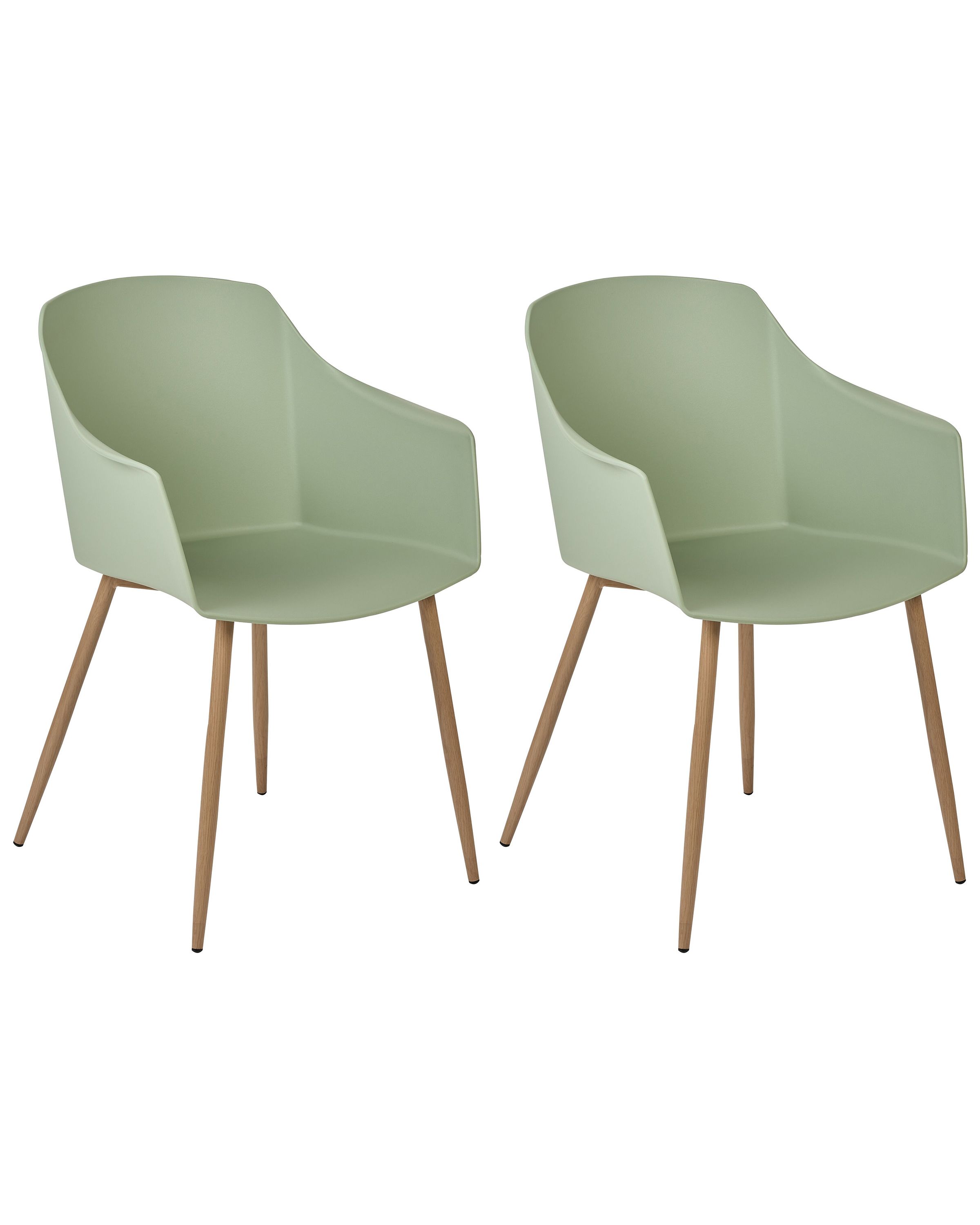 Set of 2 Dining Chairs FONDA II Light Green