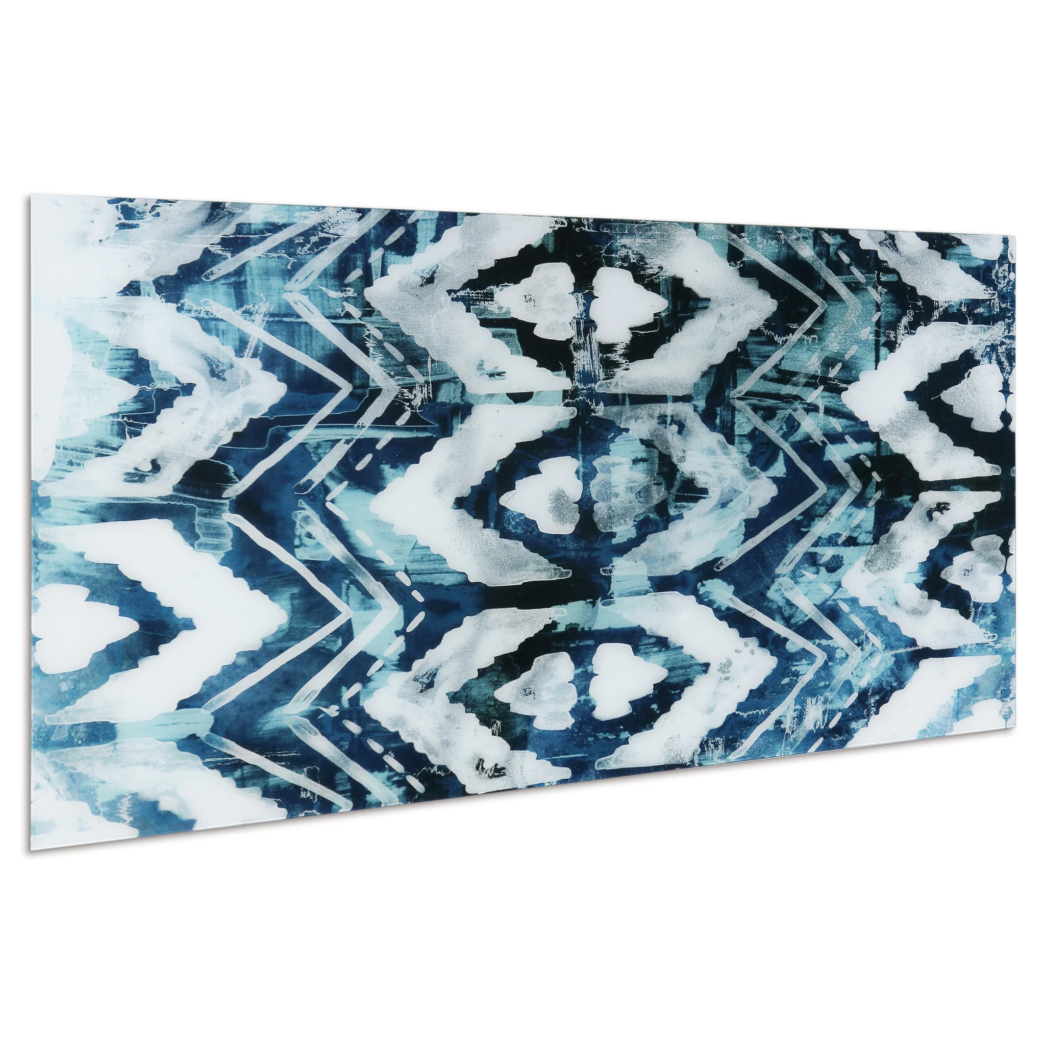 Empire Art Direct Blue Splash Frameless Free Floating Tempered Glass Panel Graphic Wall Art, 72" x 36", Ready to Hang - Image 70