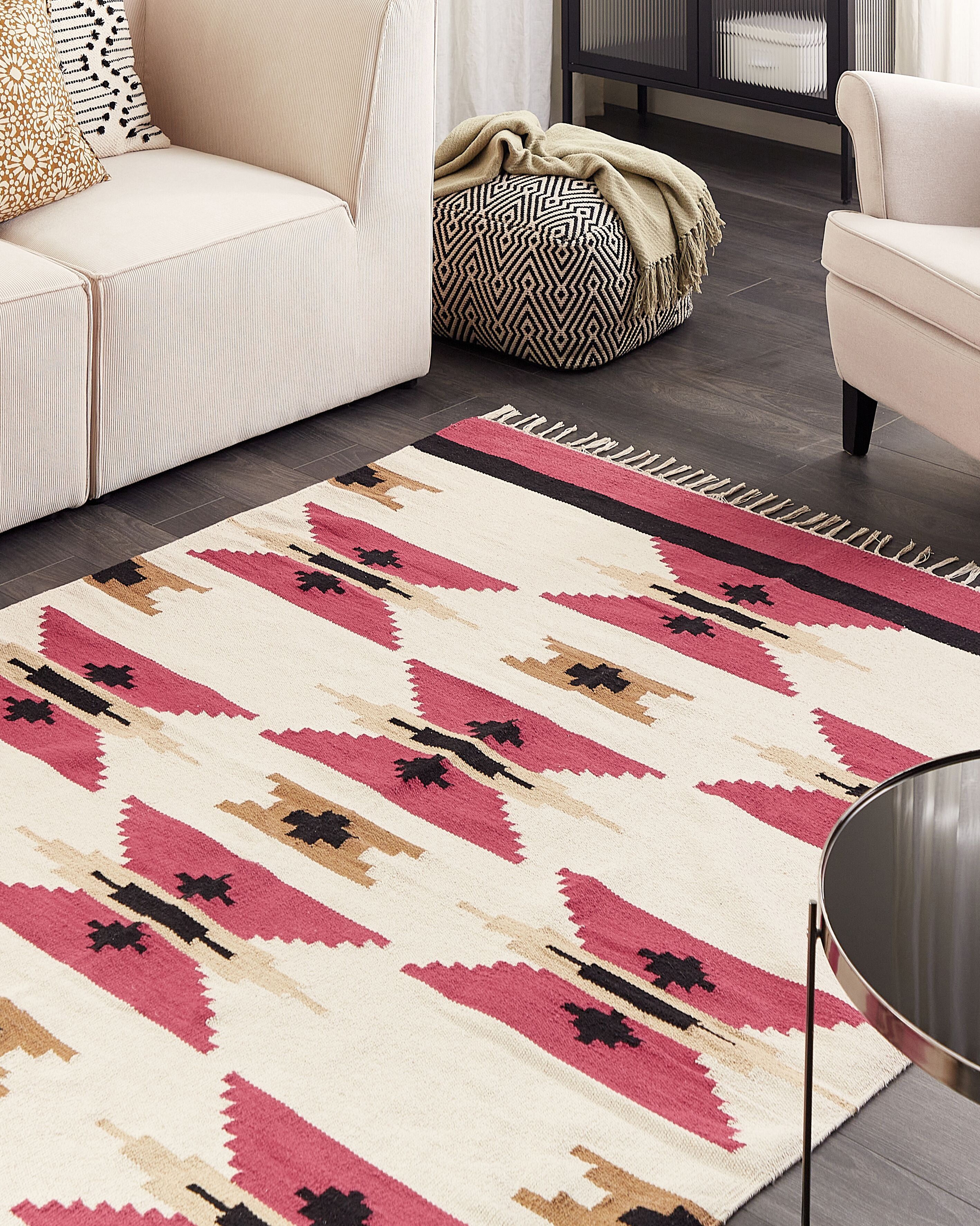 Rug GARNI Multicolour 160 x 230 cm Cotton Kilim