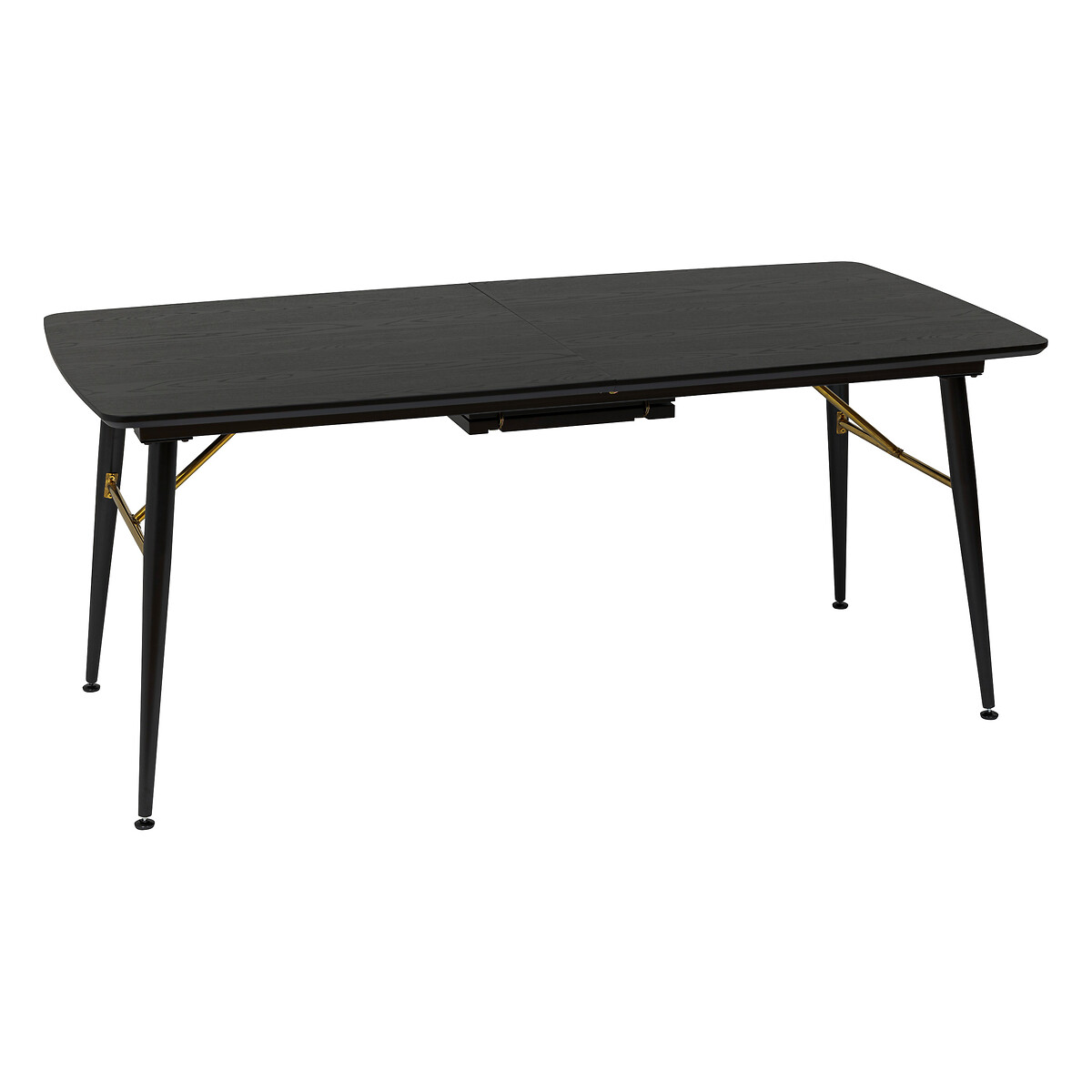 Extendable dining table "Aubrey" Black, 180x220 cm