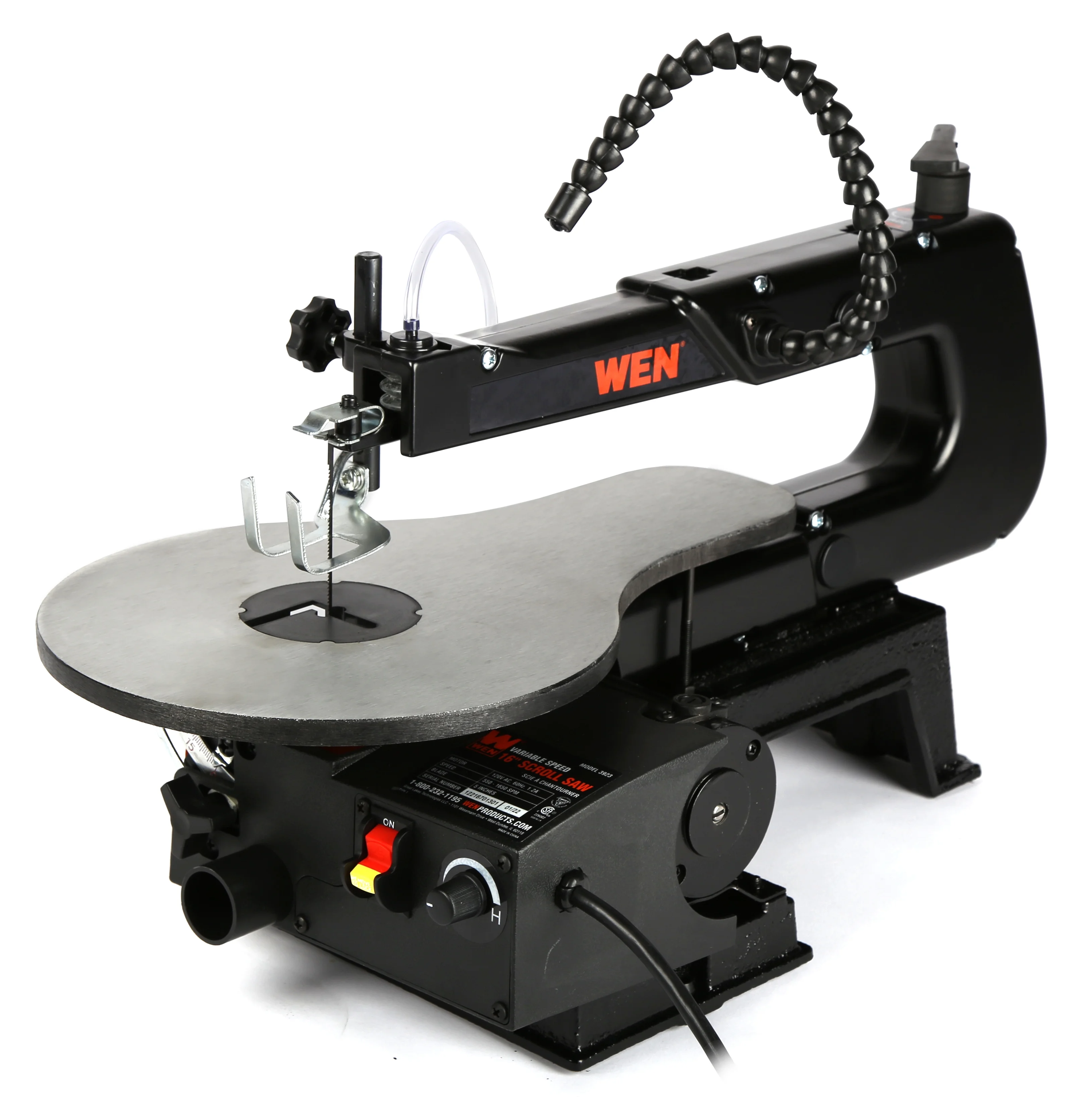 WEN 16-Inch Variable Speed Scroll Saw with Easy-Access Blade Changes and Work Light - Image 5