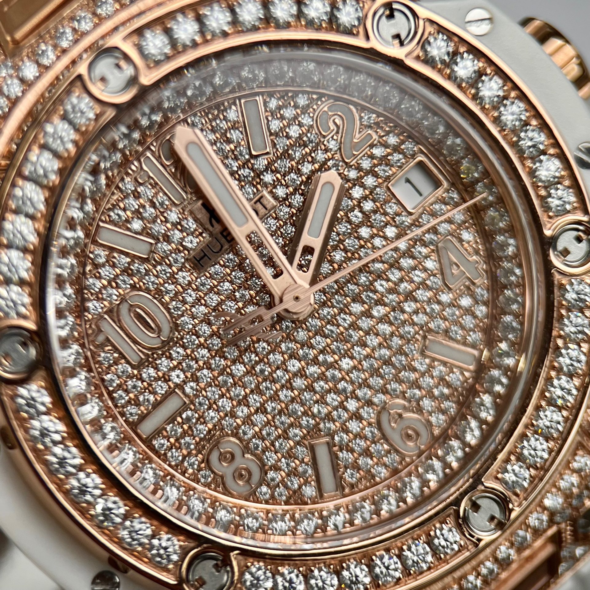 Hublot Replica Watch Big Bang One Click Custom Full Moissanite Diamonds 39mm - Top club