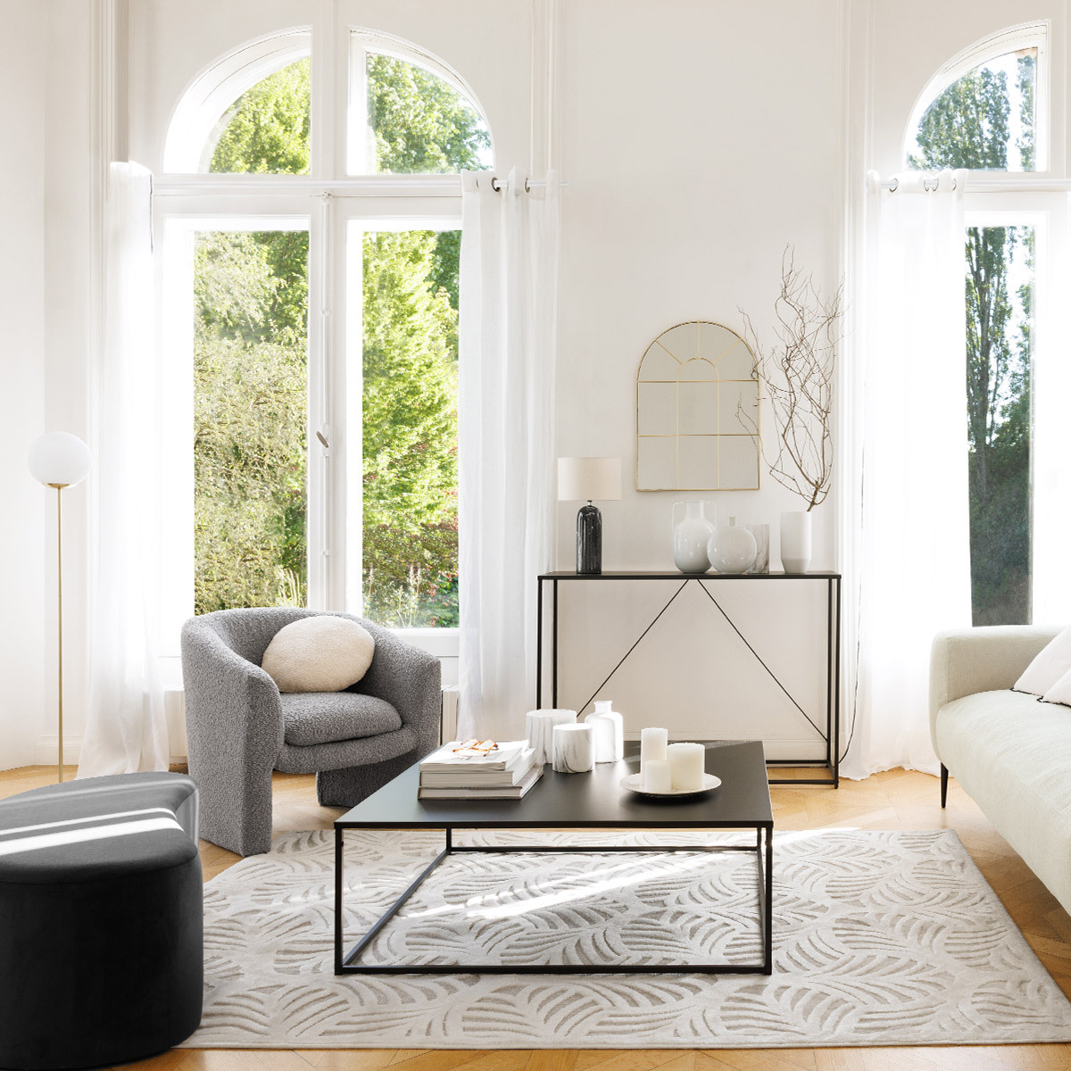 Console "Gota" Metal, black