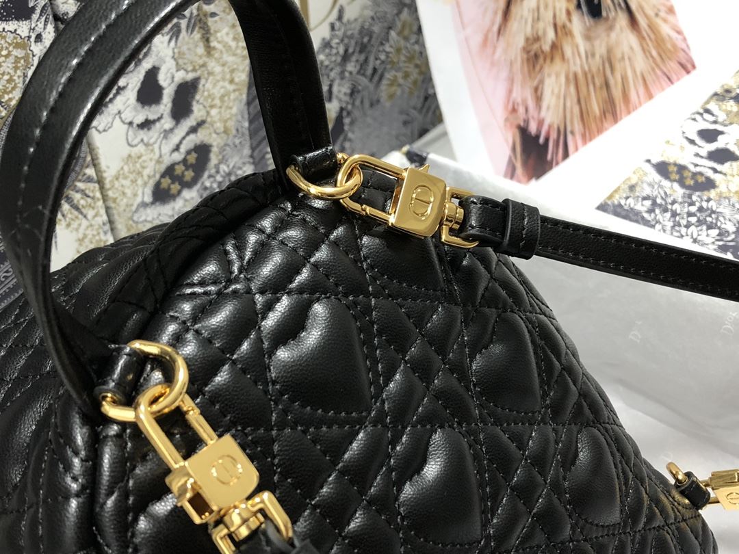 Mini Dior Backpack Heart White/Red Black For Women‎ 8 in/ 21 cm CD1:1High-quality replica