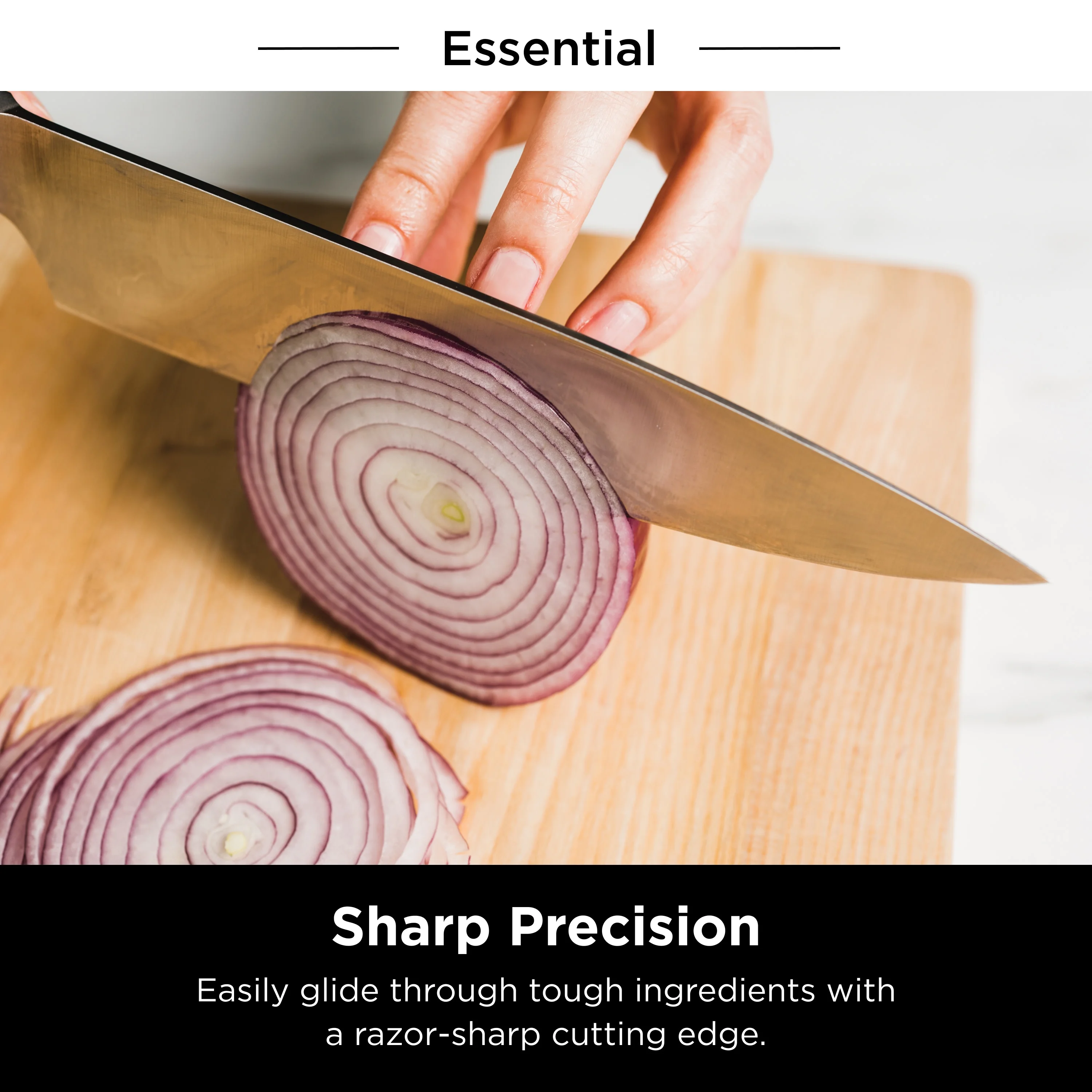 Ninja Foodi NeverDull 10-Piece Stainless Steel Essential Knife System with Sharpener, K12010 Black/Gray - Image 2