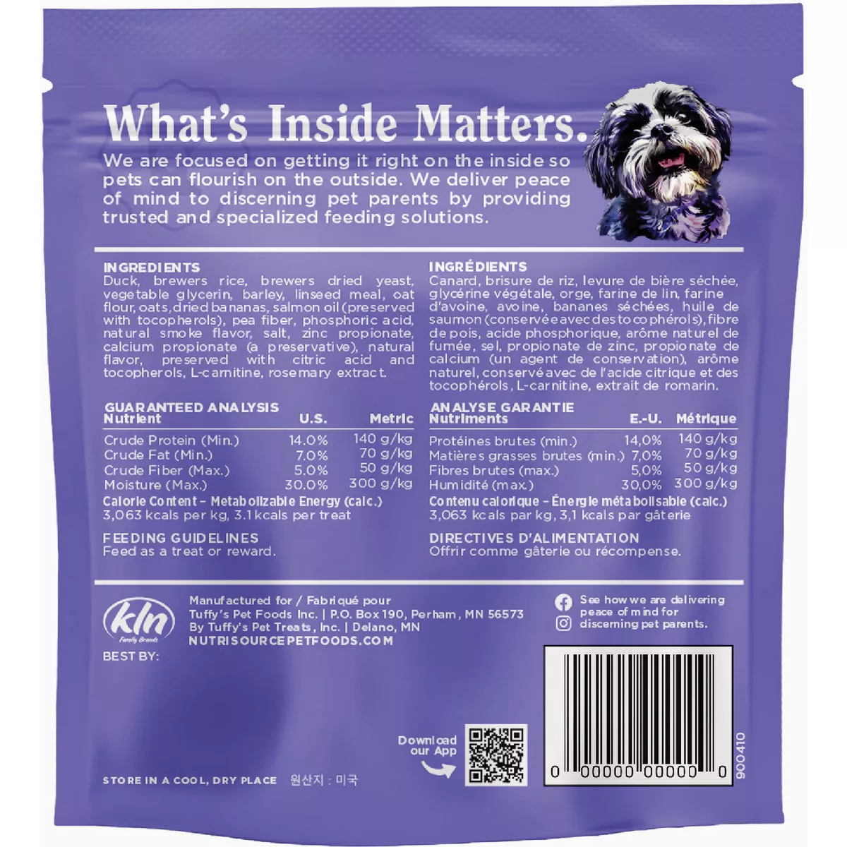 NutriSource Little Bites 6 Oz. Duck Dog Treat