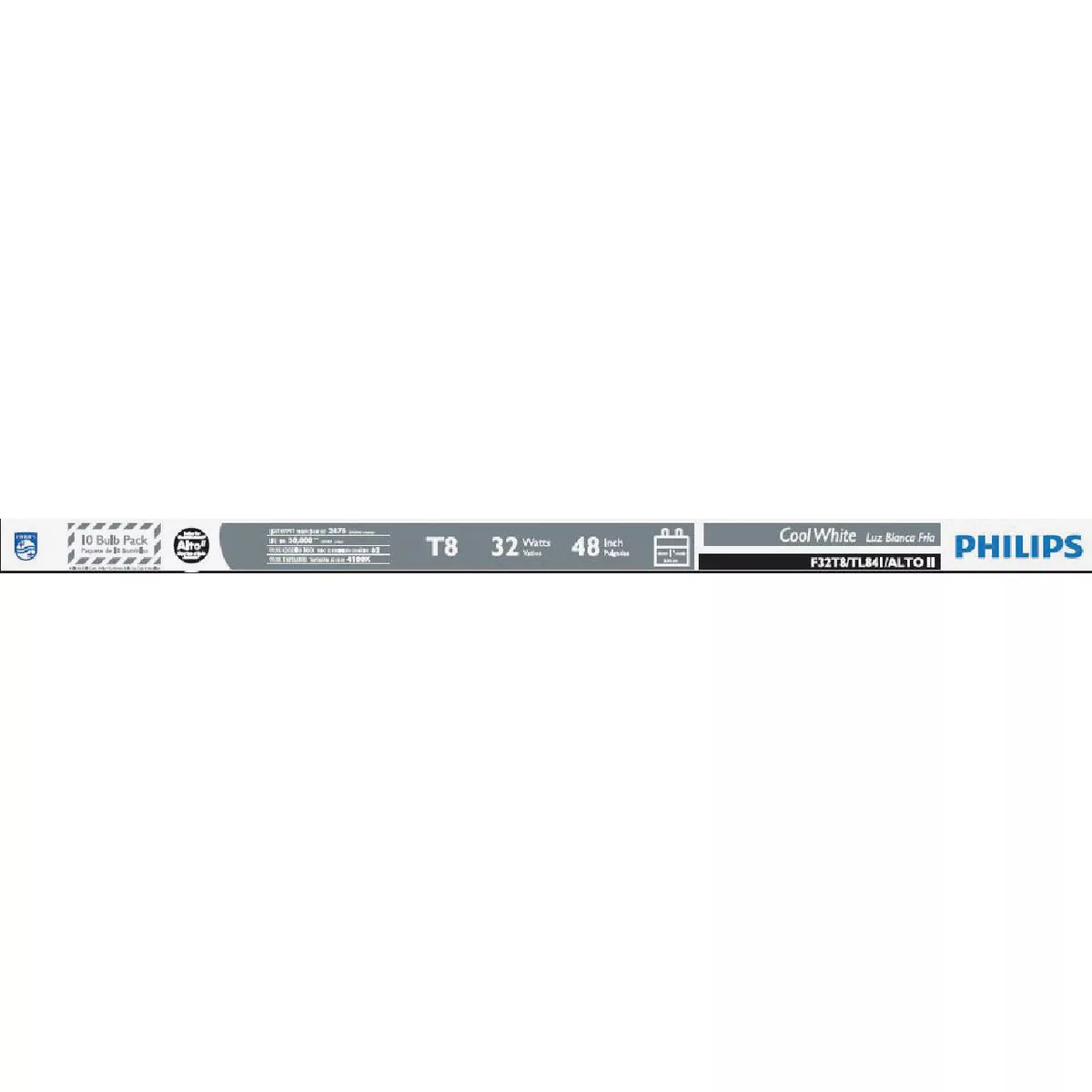 Philips ALTO 32W 48 In. Cool White T8 Medium Bi-Pin Fluorescent Tube Light Bulb (10-Pack)