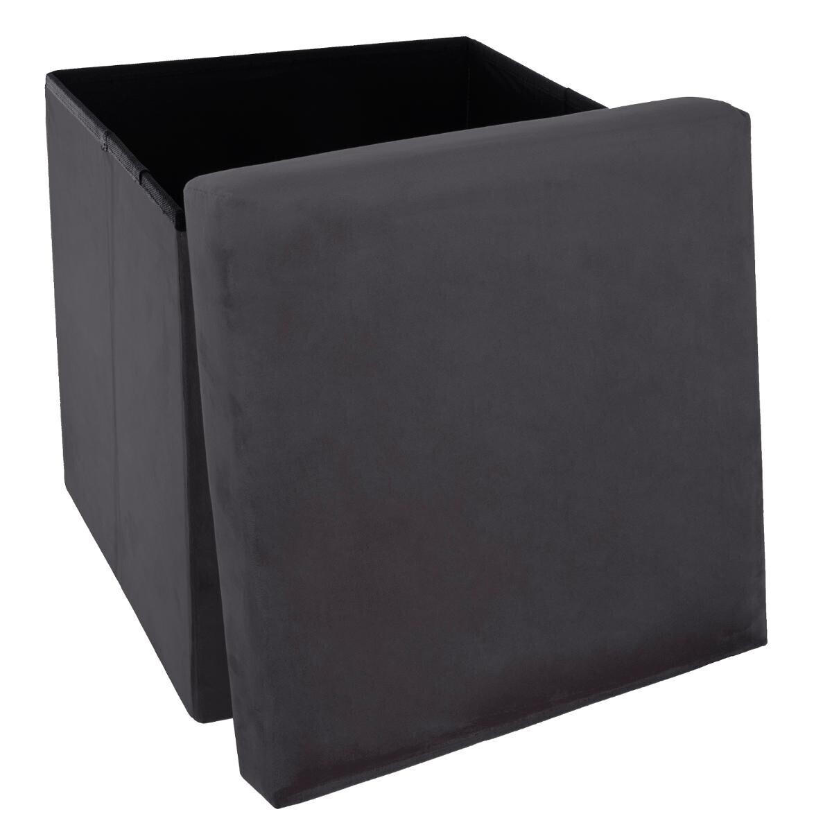 Folding pouf "Tess" Velvet, Grey