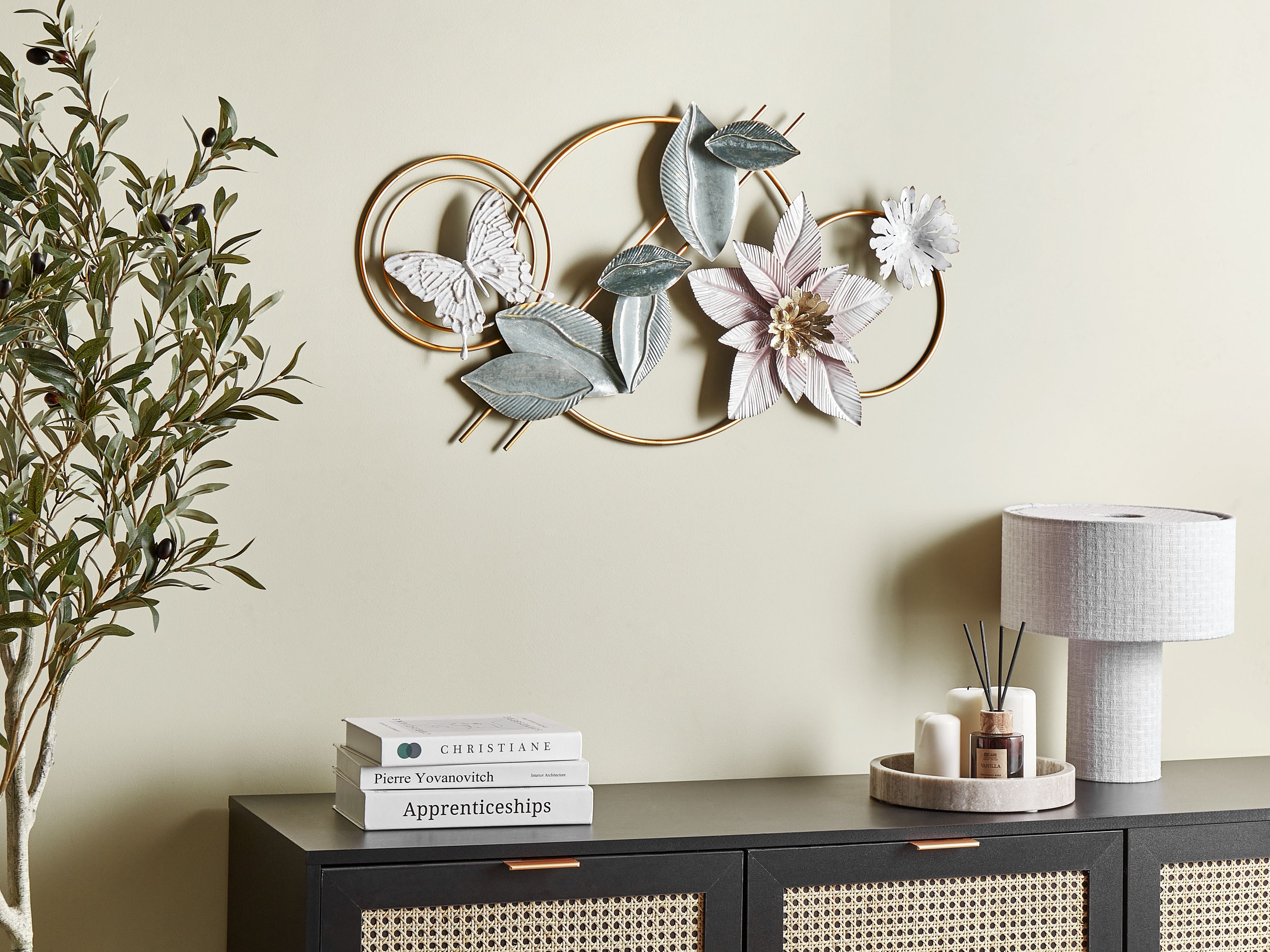 Wall Decor Flower THORIUM Metal 44 cm Multicolour