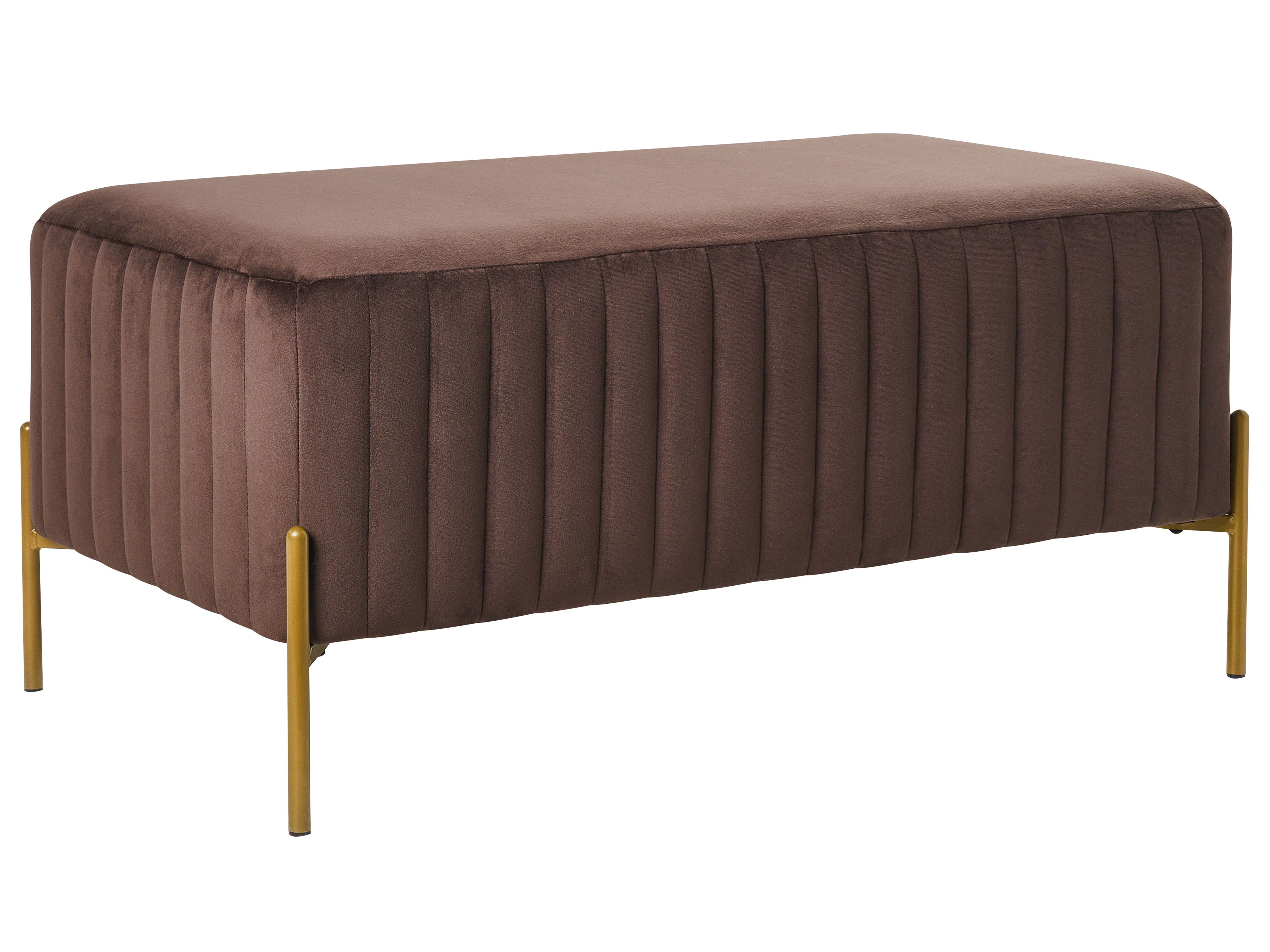 Upholstered Bench UTAH Velvet Dark Brown
