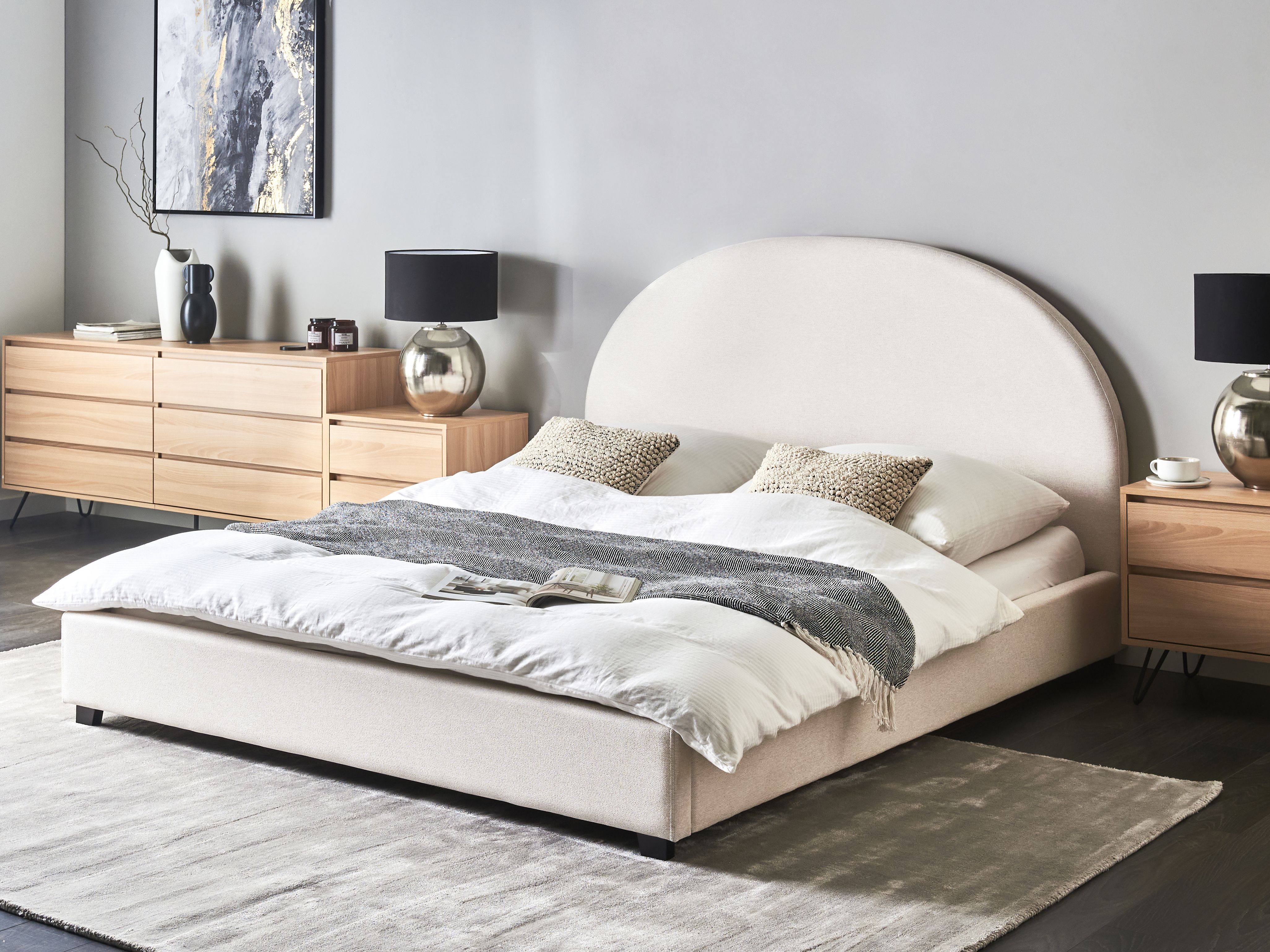 Bed Fabric VAUCLUSE 160 x 200 cm (EU King Size) Off-White