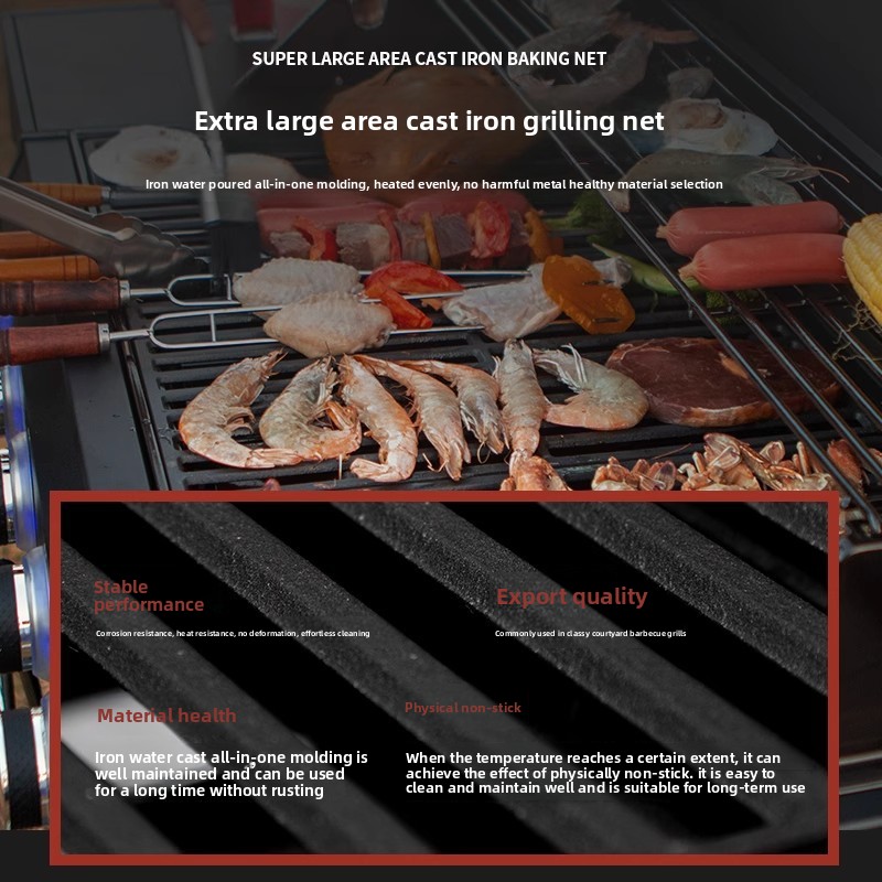 Propane Gas Stainless Steel Premium Korean Style Barbecue Grill with Powder Coated Finish for Outdoor Use