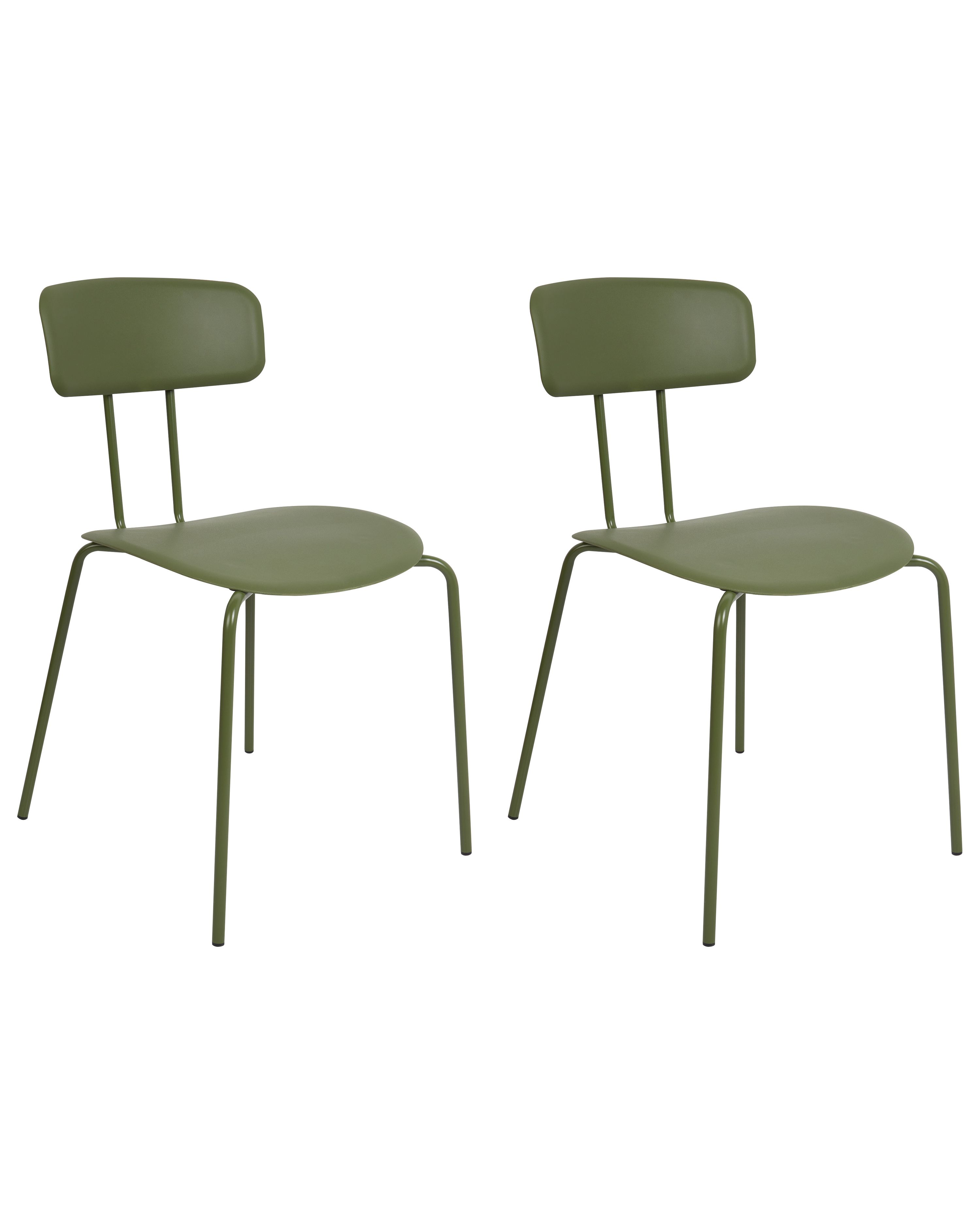Set of 2 Dining Chairs SIBLEY Green
