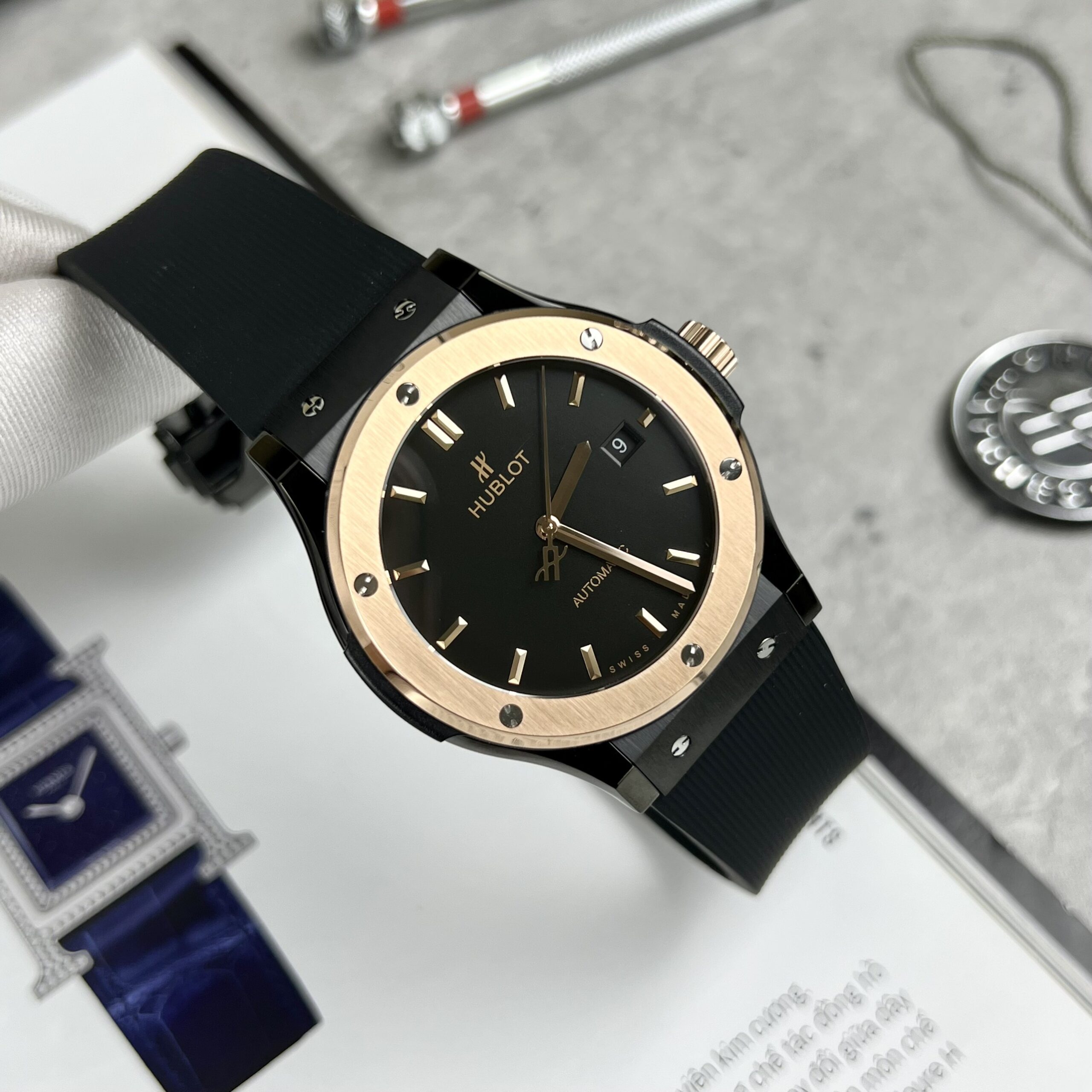 Hublot Replica Watch Classic Fusion Ceramic Demi Premium HBF 42MM - Elite Watch Atelier