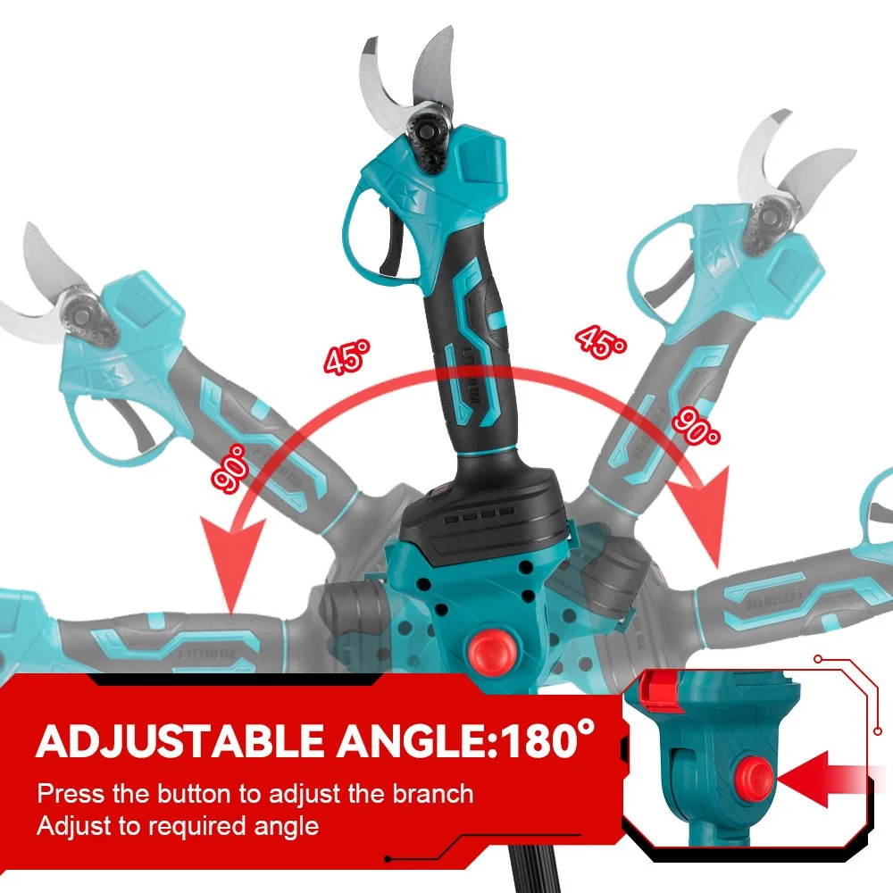 3-in-1 Brushless 6" Pole Chainsaw & Electric Pruning Shears Cordless Pole Saw - Image 9
