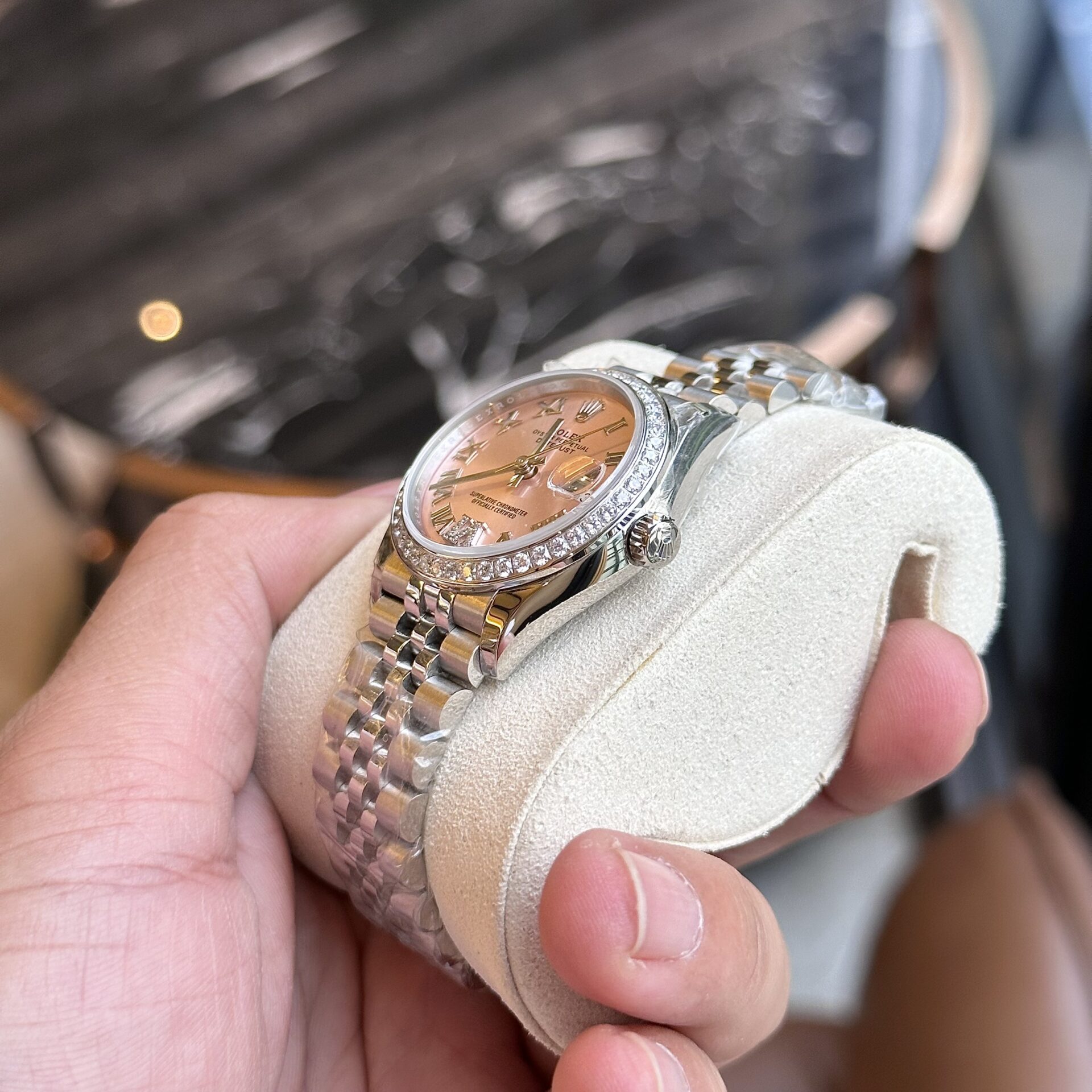 Rolex DateJust With Diamonds Pink Dial Replica Women s Watch EW 31mm - Top club