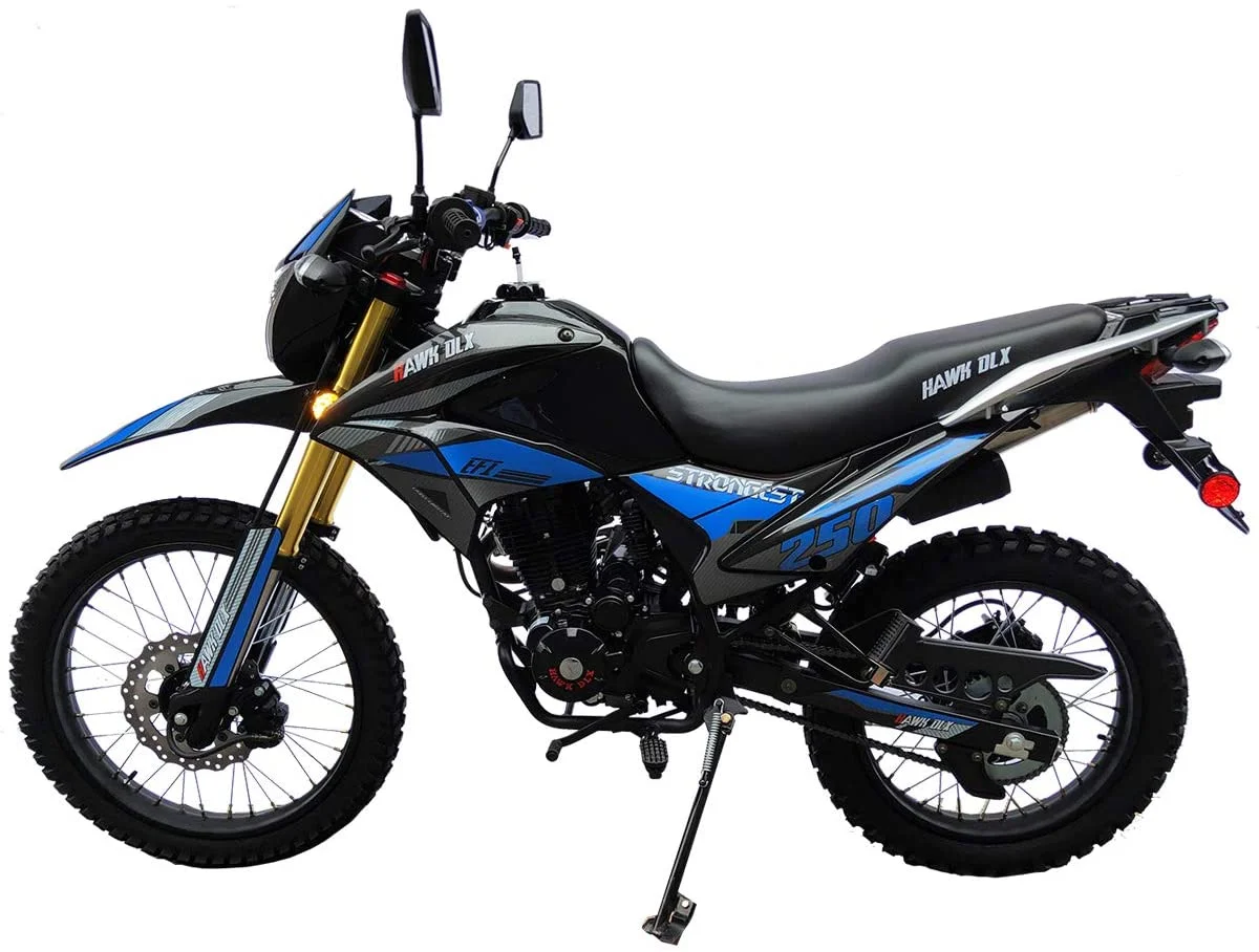 RPS Hawk DLX 250 cc EFI Fuel Injection Enduro Dirtbike gas Bike Hawk EFI Deluxe Gas Motorcycle - Choose your color - Image 2