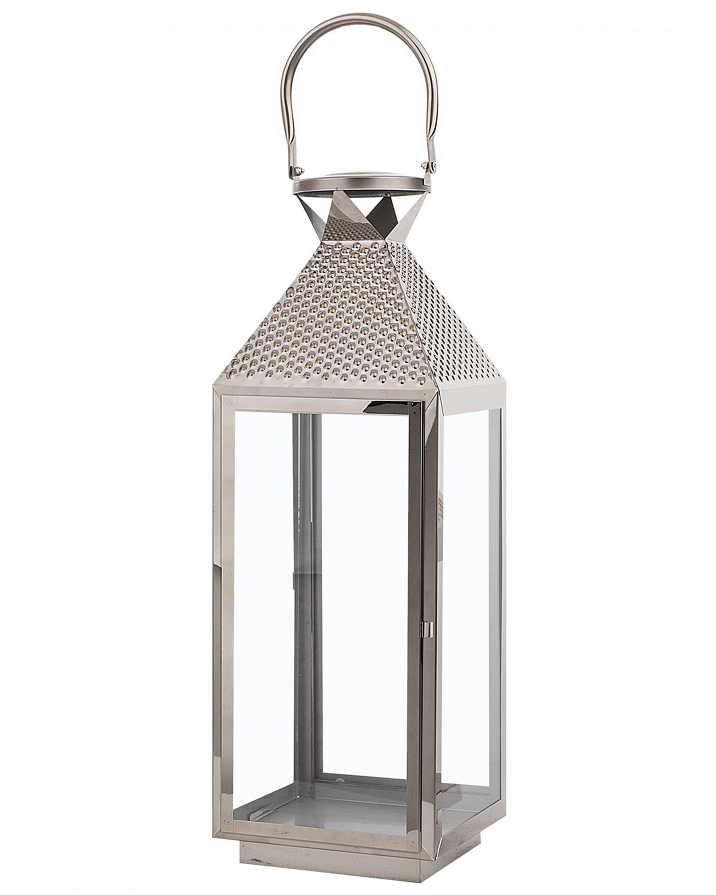 Lantern BALI Stainless Steel 55 cm Silver