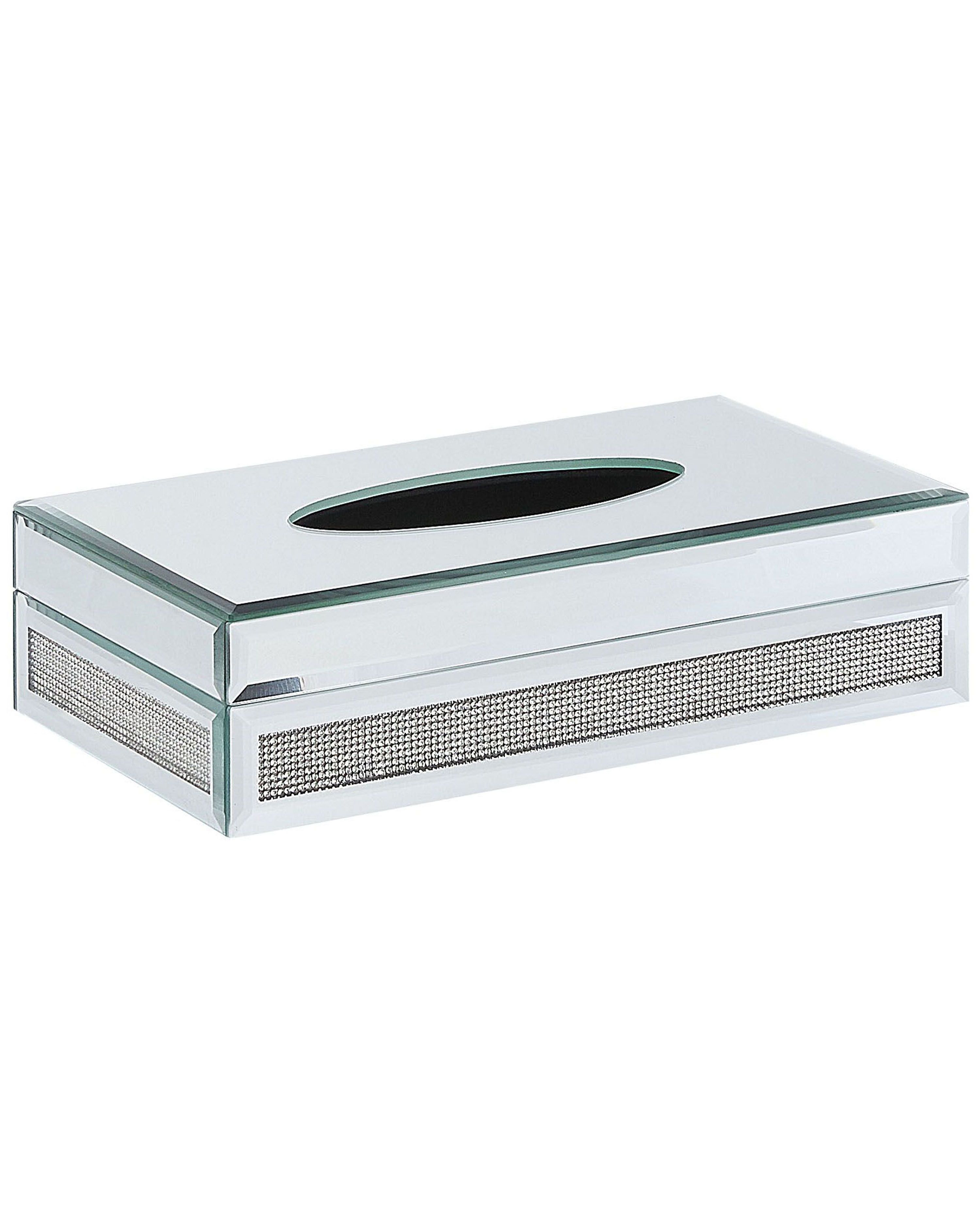 Tissue Box CHARLY Glass Silver