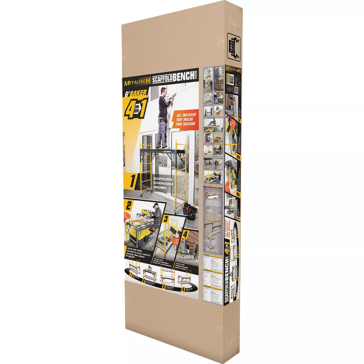 Metaltech 4-in-1 Scaffolding, Miter Saw Stand, Storage Rack & Utility Cart