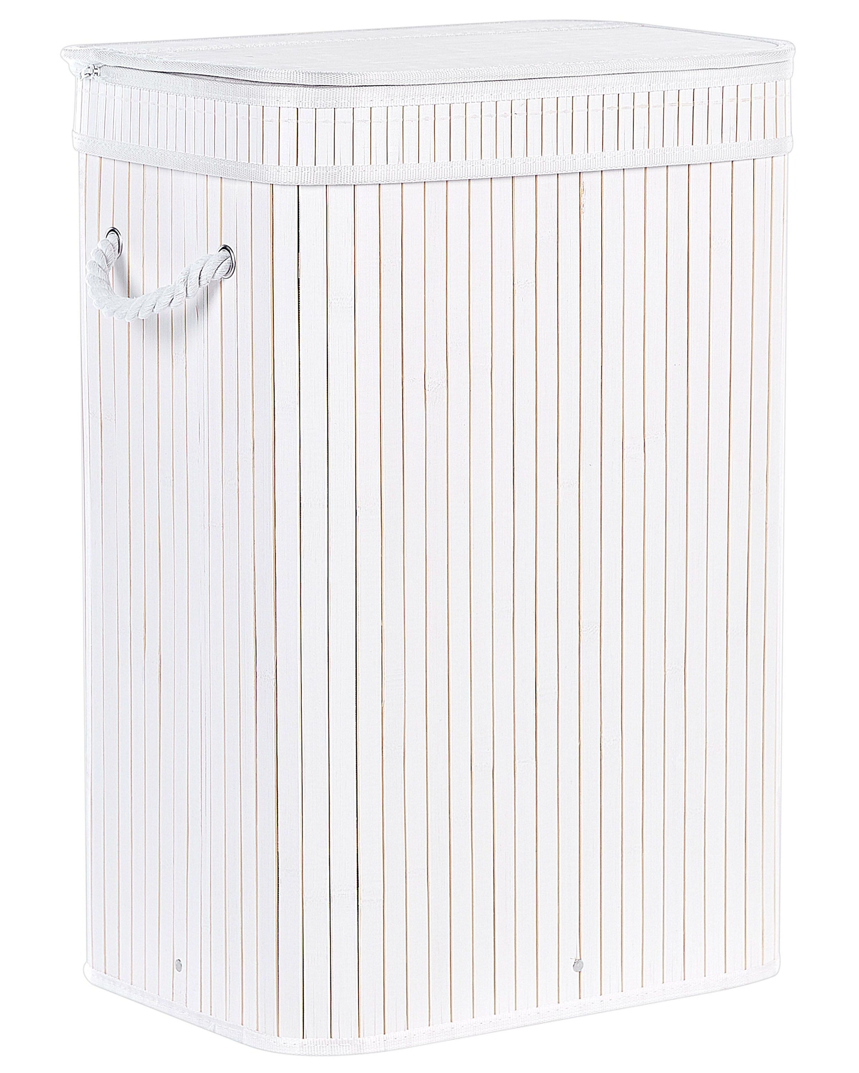 Laundry Basket KALUTARA Bamboo White 72 L